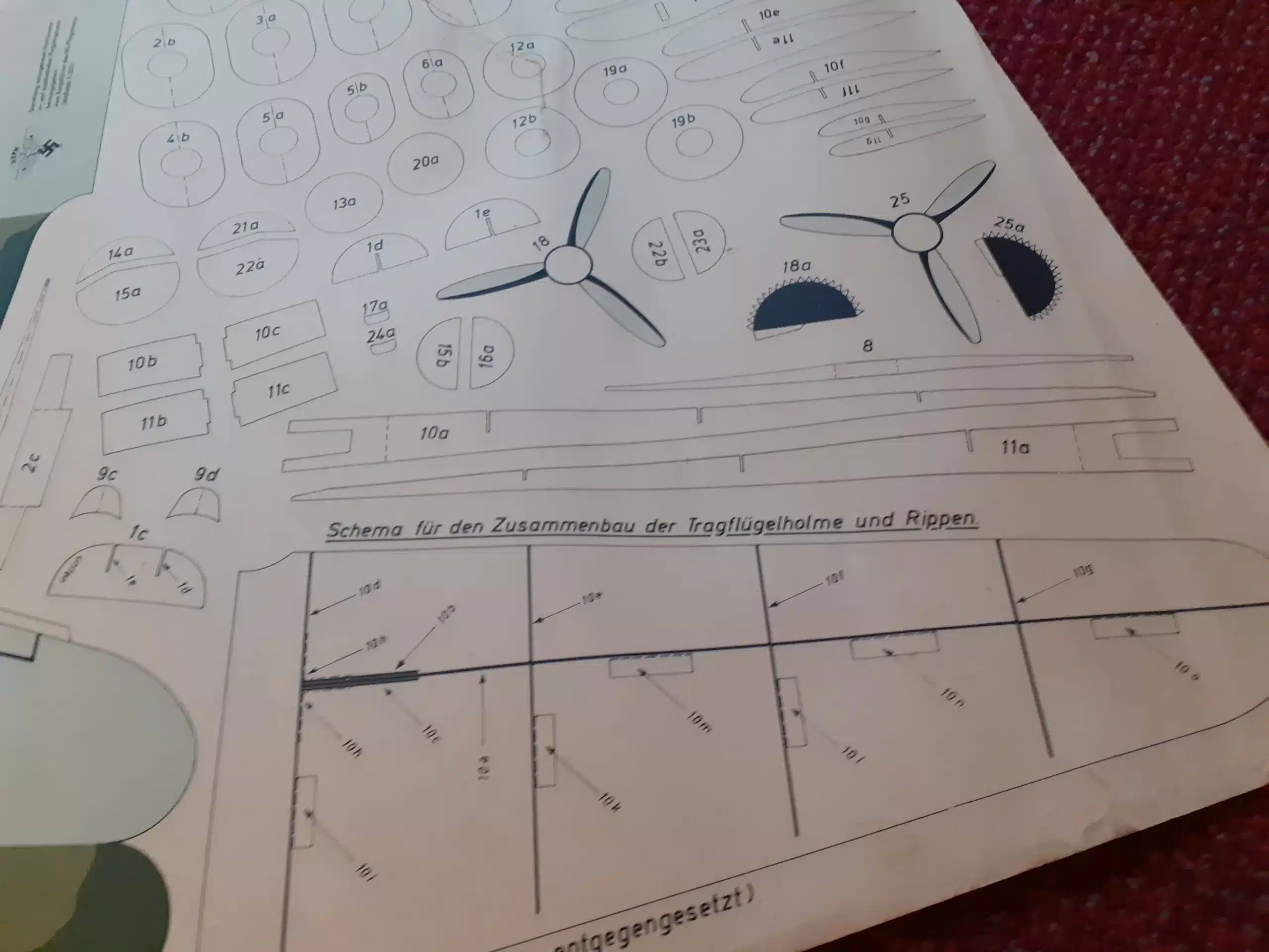 WWII GERMAN PAPER AIRPLANE MODEL KIT, ILYUSHIN DB-3 BOMBER.  CIRCA 1939 - Image 13