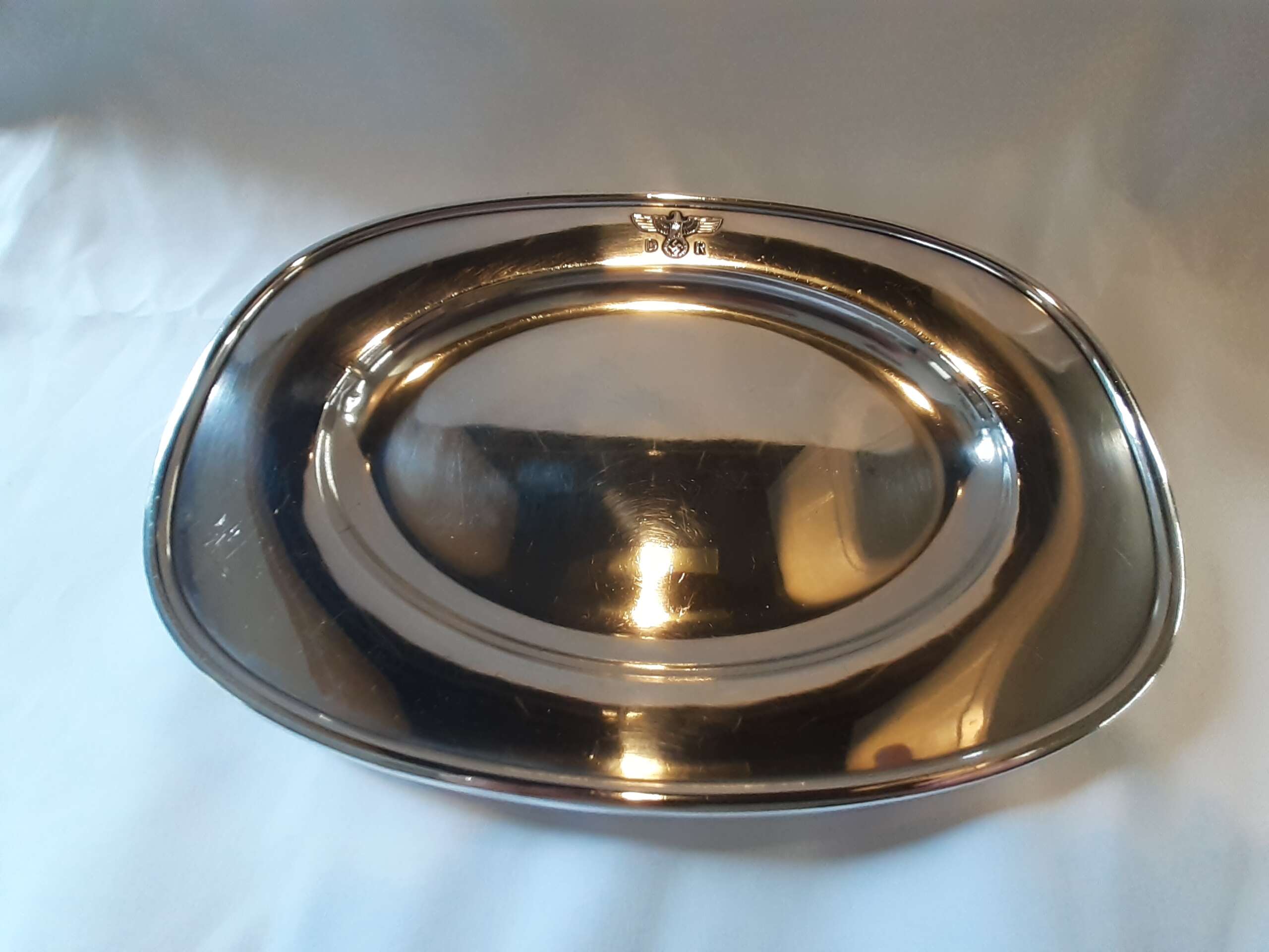 Small Silver 'Alpaka' Serving Platter from Adolf Hitler`s Staff Dining Wagon 10 ‘244’ - Image 12