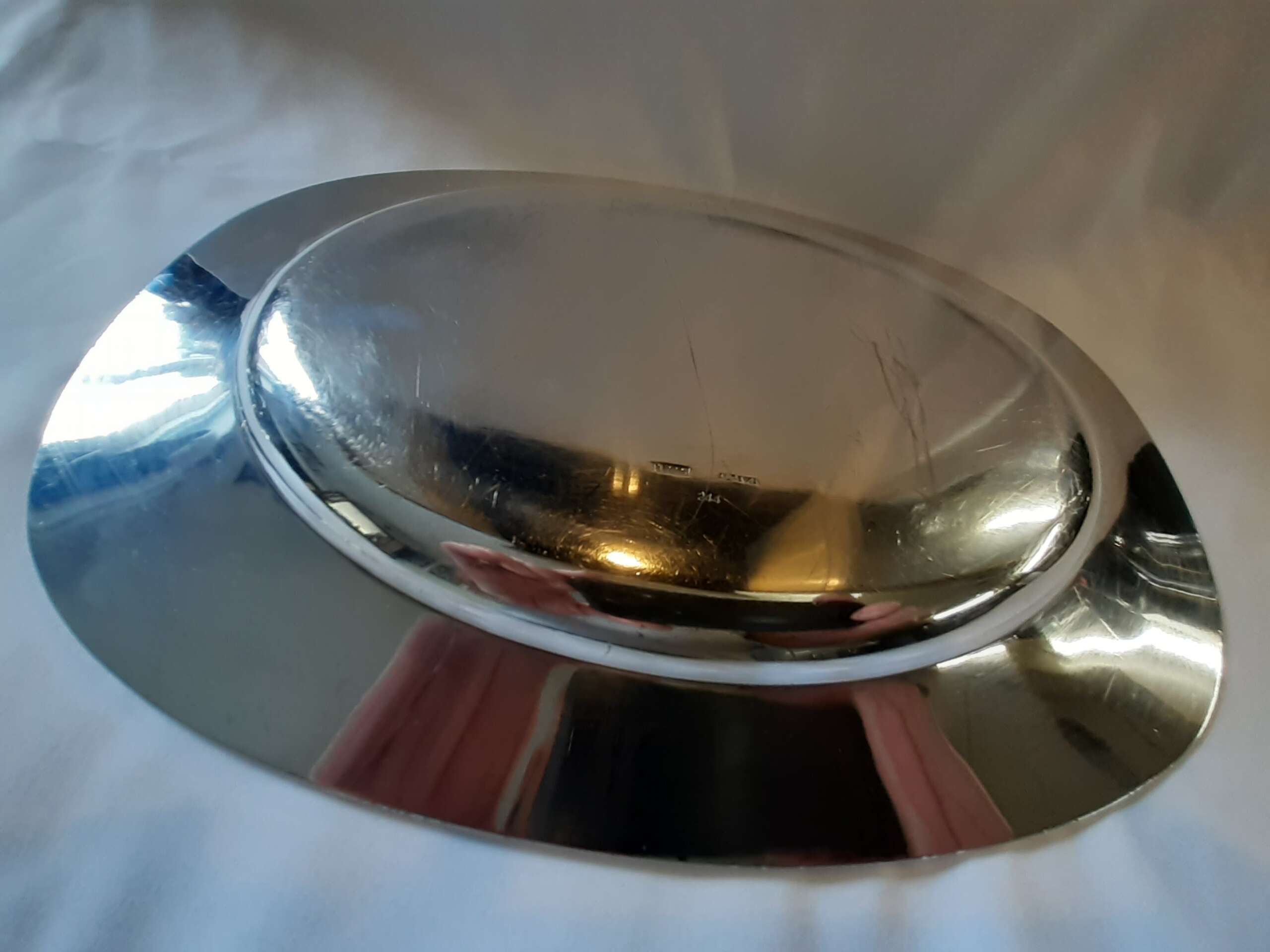 Small Silver 'Alpaka' Serving Platter from Adolf Hitler`s Staff Dining Wagon 10 ‘244’ - Image 3