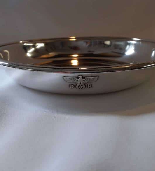 Silver ‘Alpaka’ Round Shallow Serving Bowl from Hermann Göring's Dining Wagon 10 ‘243’