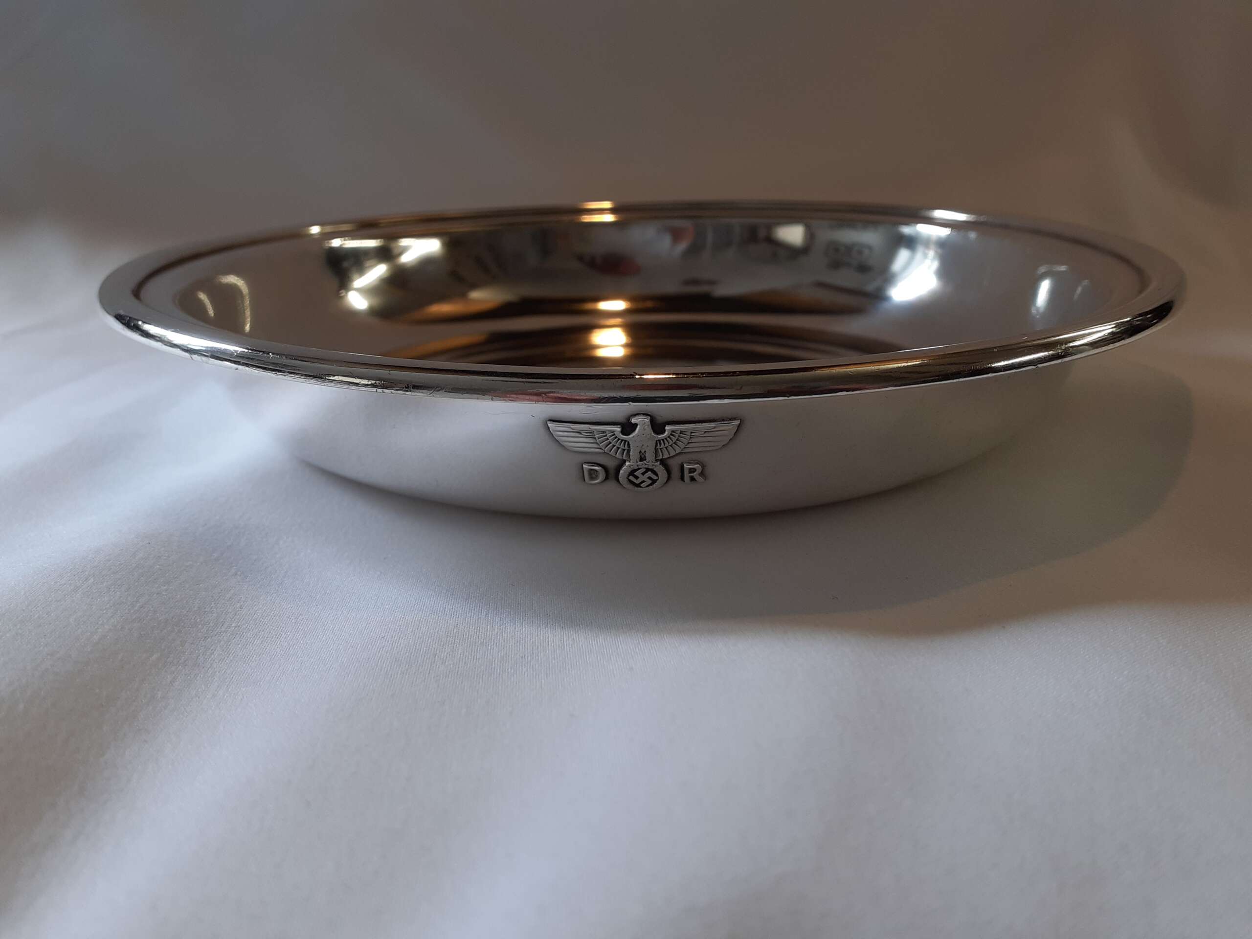 Silver ‘Alpaka’ Round Shallow Serving Bowl from Hermann Göring's Dining Wagon 10 ‘243’