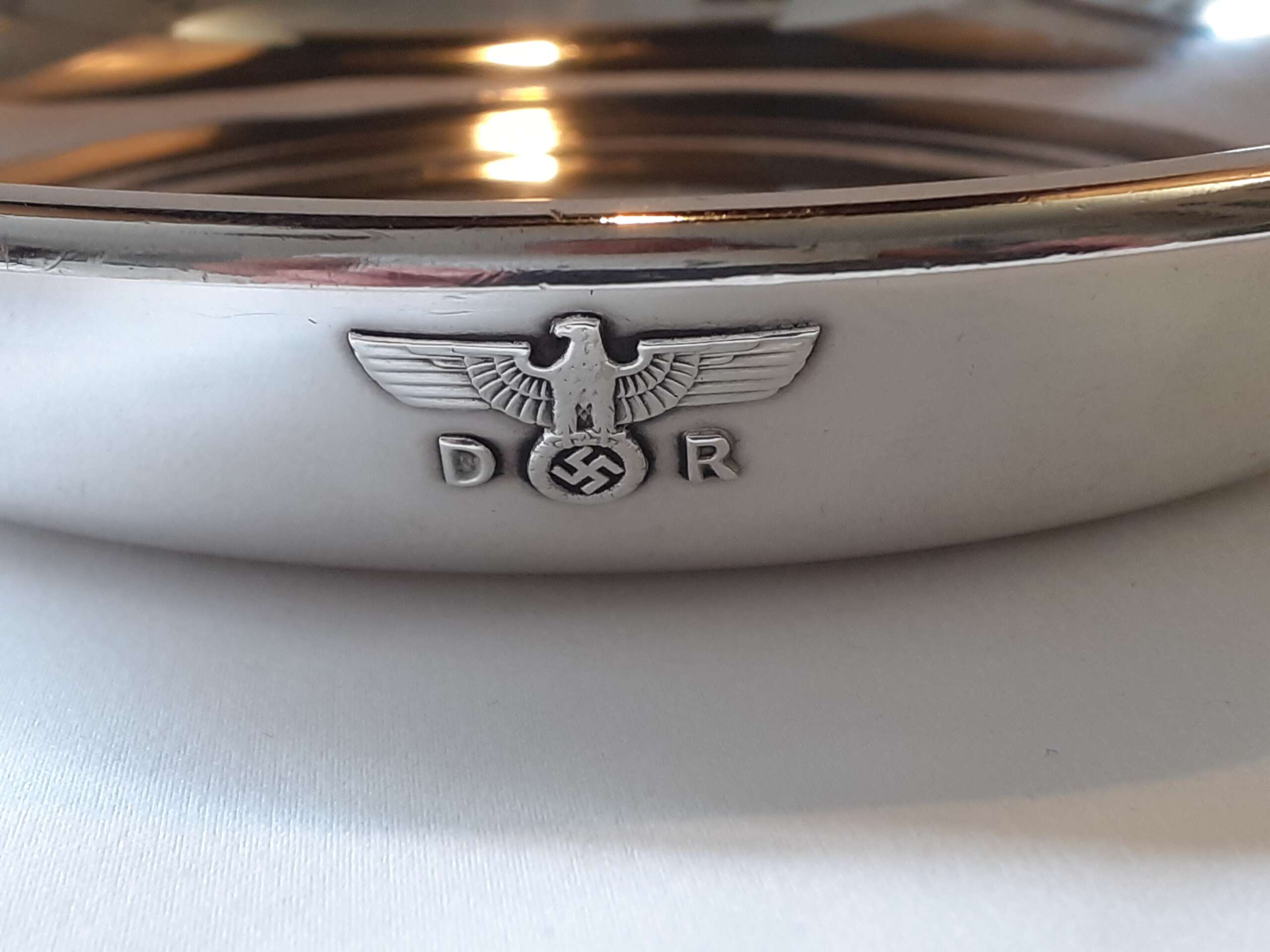 Silver ‘Alpaka’ Round Shallow Serving Bowl from Hermann Göring's Dining Wagon 10 ‘243’ - Image 7