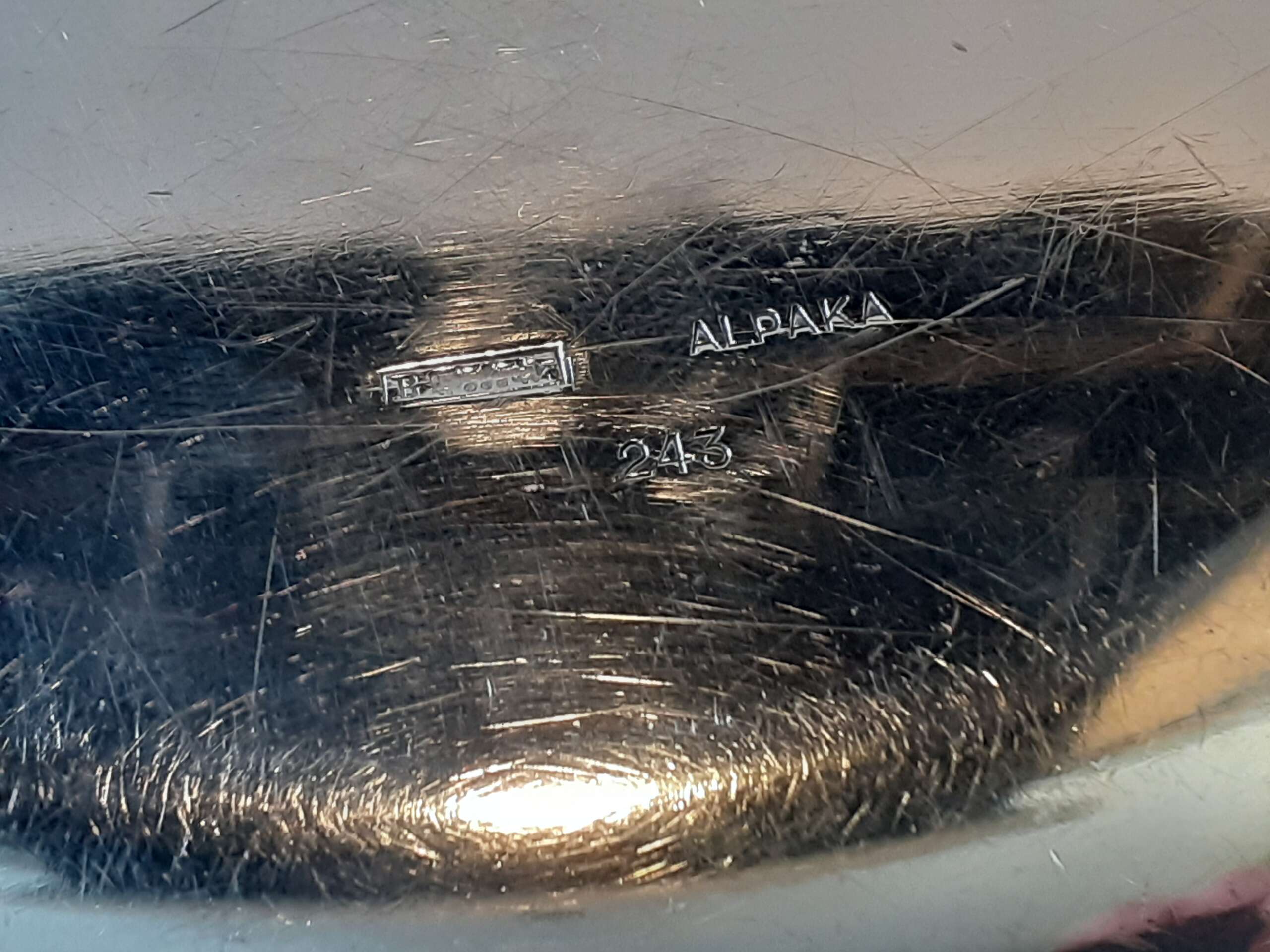 Silver ‘Alpaka’ Round Shallow Serving Bowl from Hermann Göring's Dining Wagon 10 ‘243’ - Image 8
