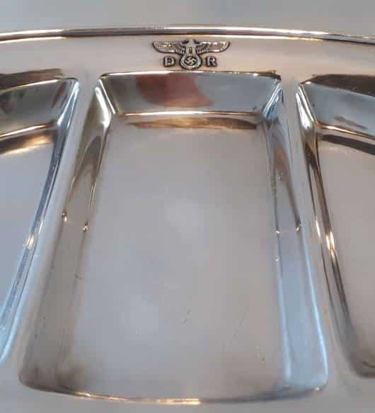 Silver ‘Alpaka’ Oval Three-section Serving Tray from Hermann Göring’s First Dining Wagon 10 ‘241’