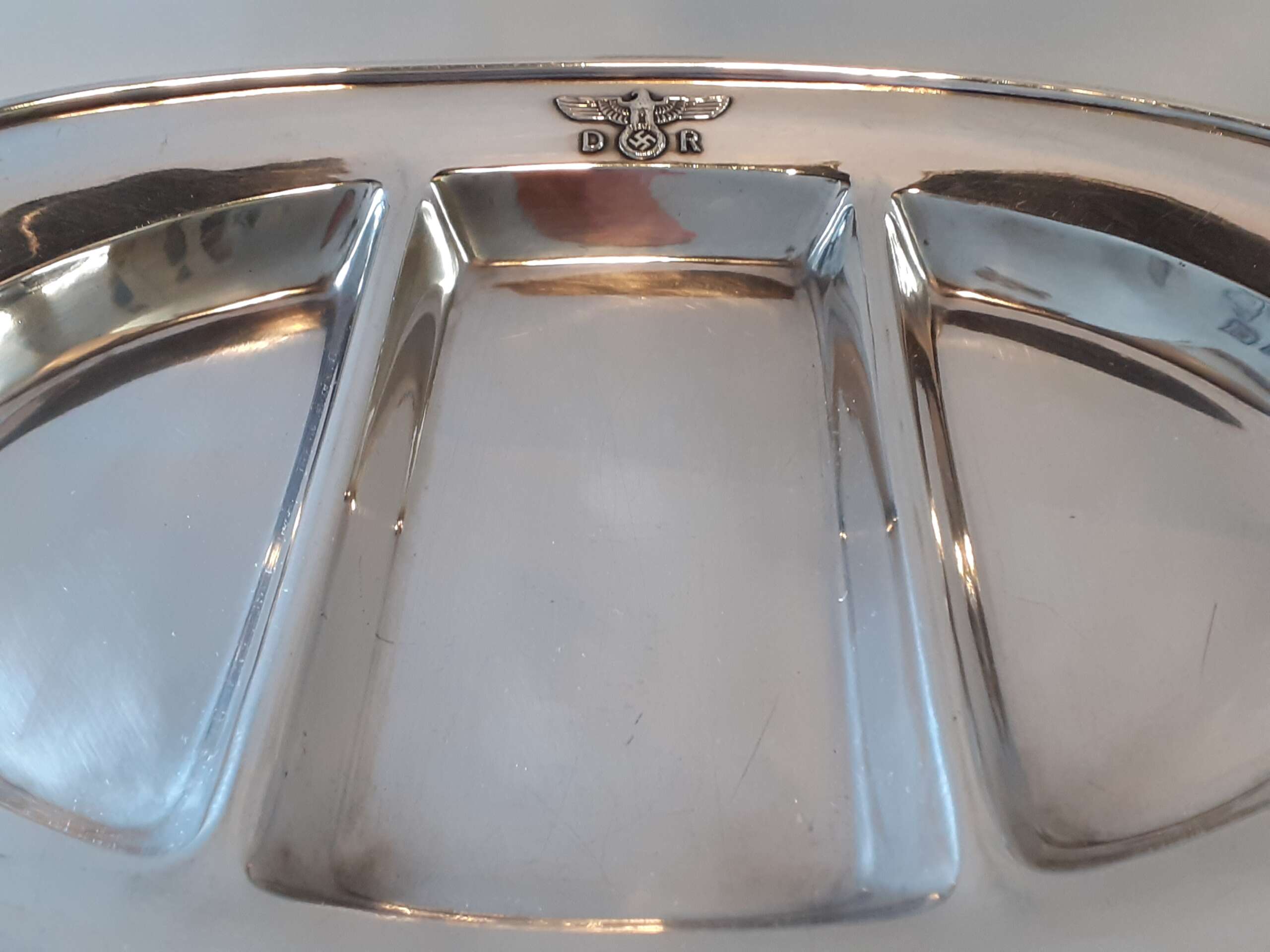 Silver ‘Alpaka’ Oval Three-section Serving Tray from Hermann Göring’s First Dining Wagon 10 ‘241’