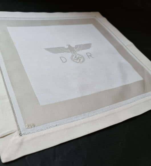 Deutsche Reichsbahn Napkin from Adolf Hitler`s Staff Dining Wagon 10 ‘244’