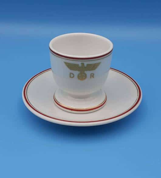 Nymphenburg Porcelain Eggcup & Saucer Set from Hermann Göring’s Guest Wagon 10 ‘234’