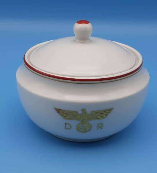 Nymphenburg Porcelain Lidded Sugar Bowl from Hermann Göring’s Guest Wagon ‘234’