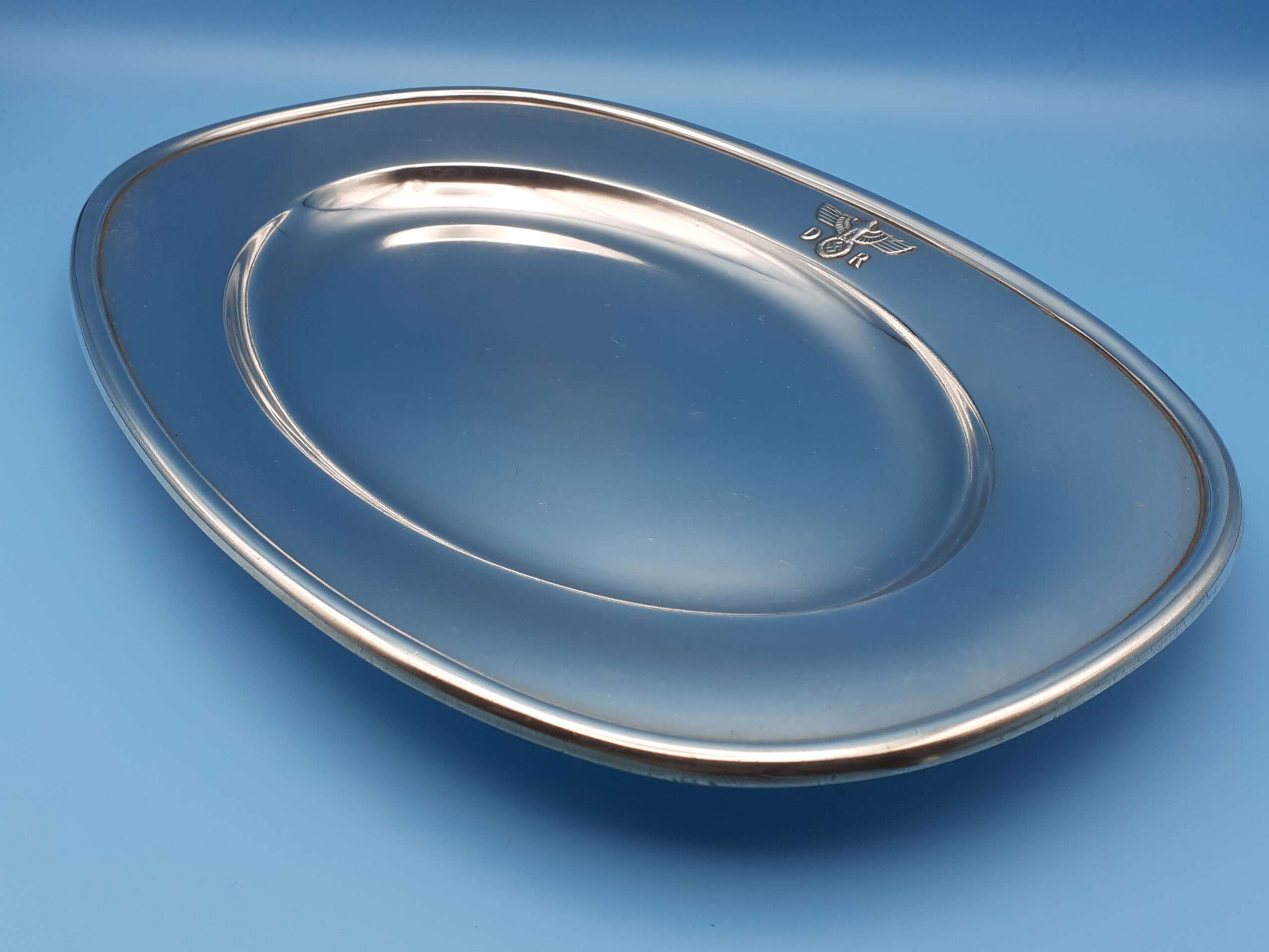 Small Silver 'Alpaka' Serving Platter from Adolf Hitler`s Staff Dining Wagon 10 ‘244’