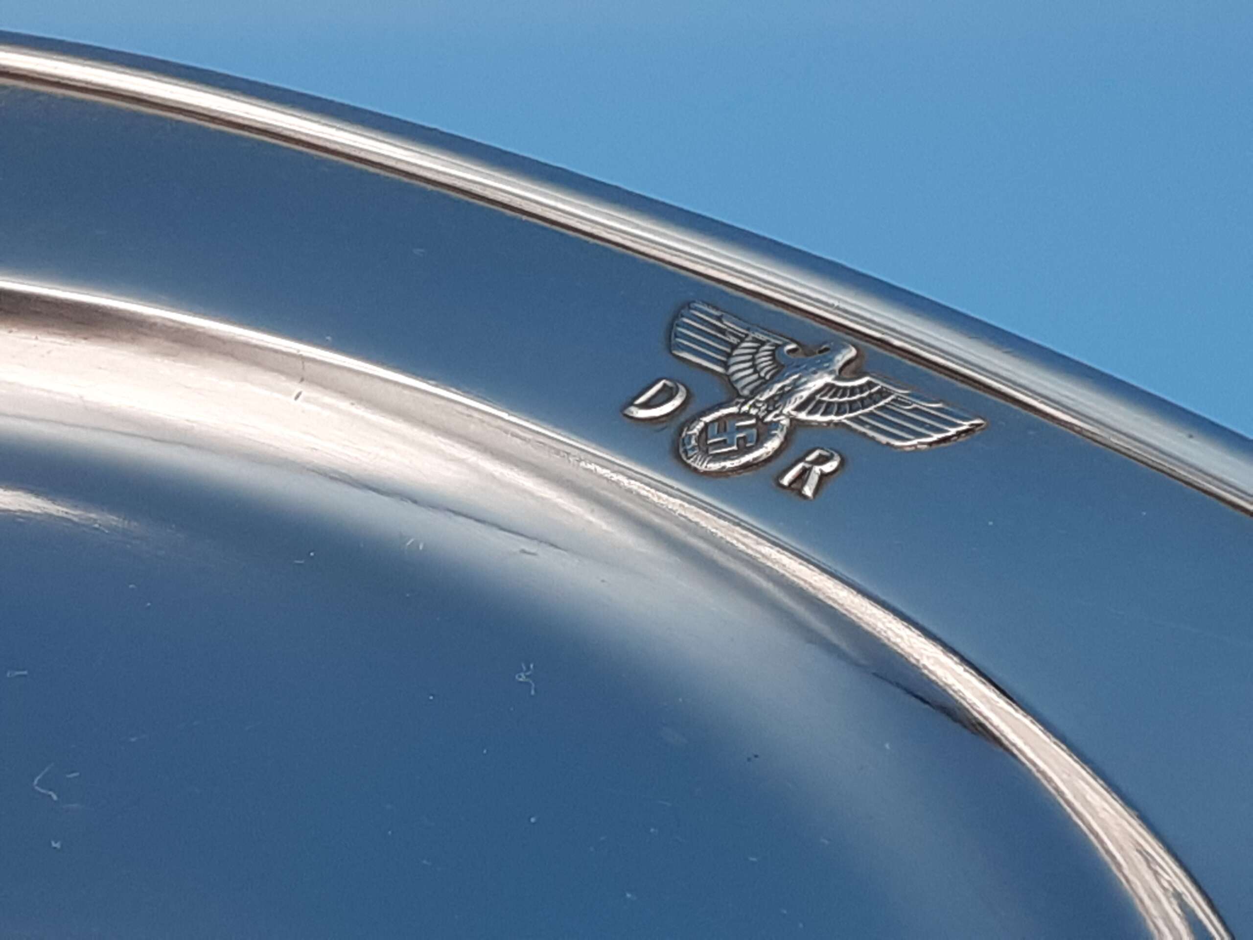 Small Silver 'Alpaka' Serving Platter from Adolf Hitler`s Staff Dining Wagon 10 ‘244’ - Image 6