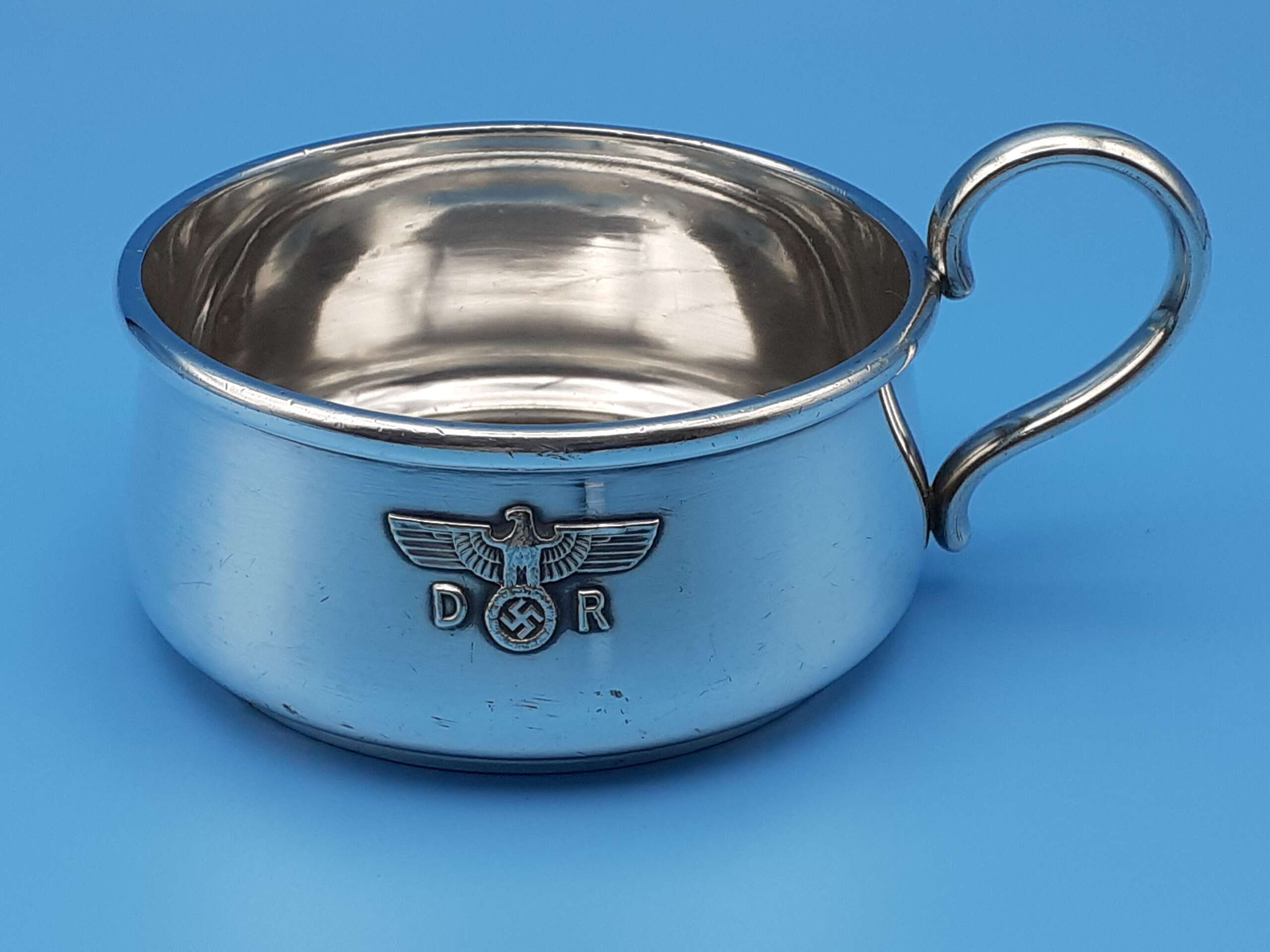 Bruckmann Silver ‘ALPAKA’ Ragout-Fin Cup Holder (Ragoutphaennchen) from Hermann Göring`s Dining Wagon 10 ‘243’