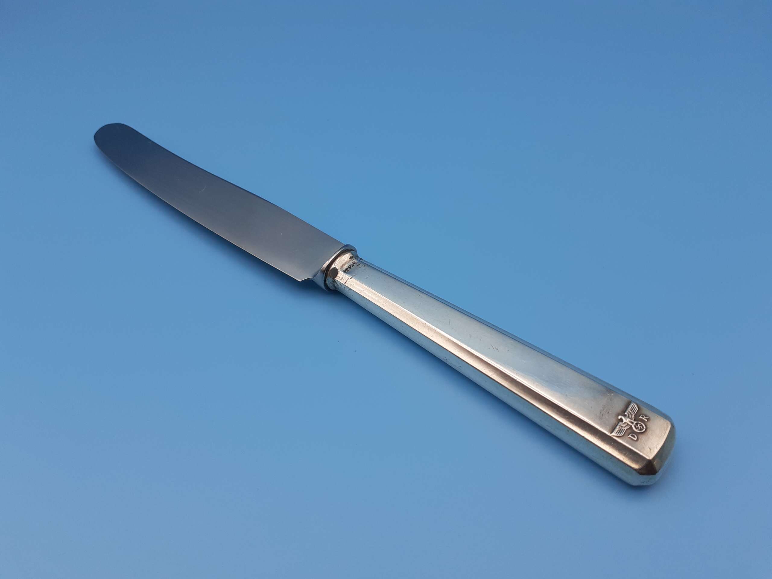 Bruckmann & Sohne Silver Dinner Knife from Adolf Hitler`s Glass Observation Wagon 10 ‘282’