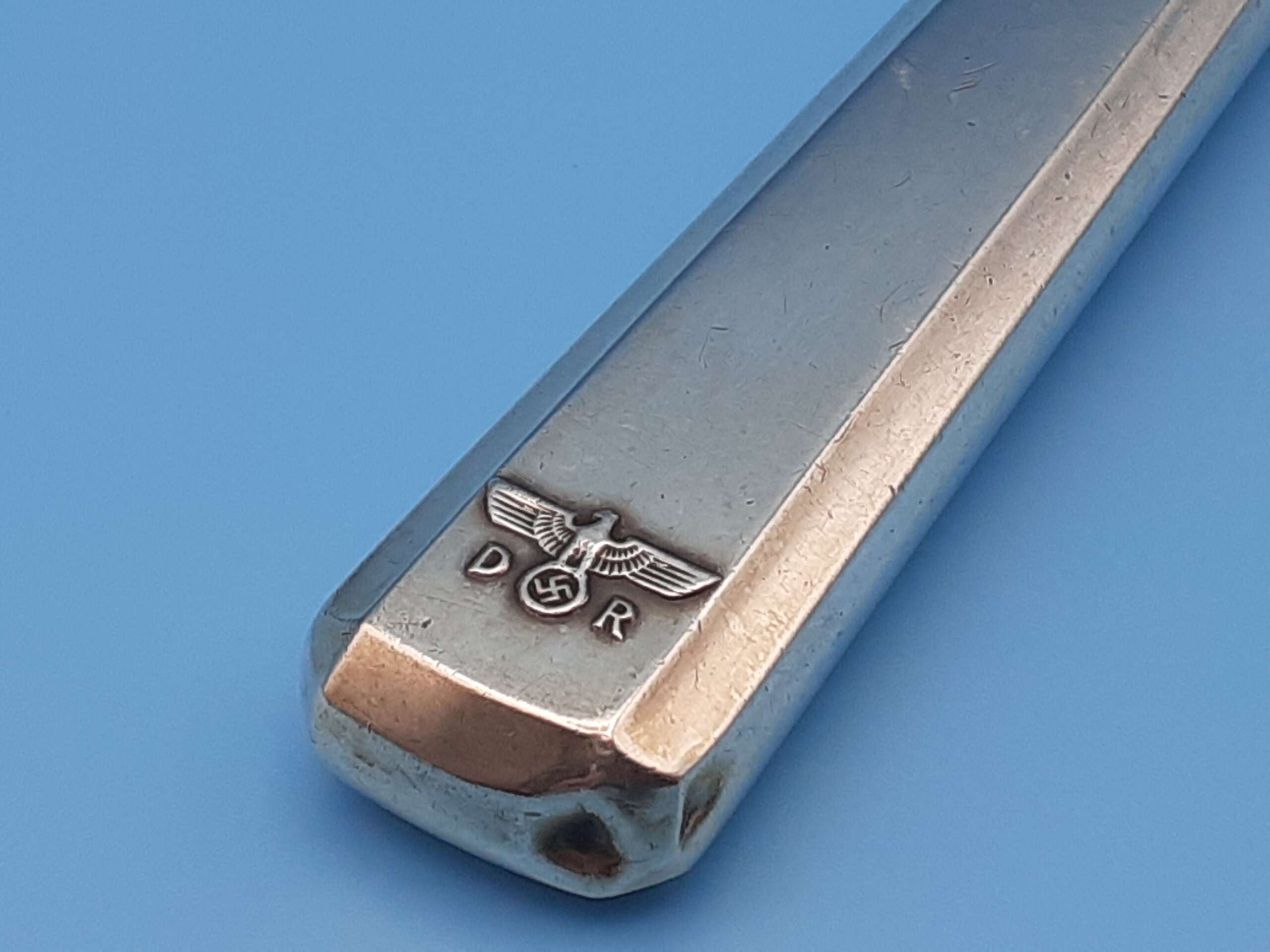 Bruckmann & Sohne Silver Dinner Knife from Adolf Hitler`s Glass Observation Wagon 10 ‘282’ - Image 2