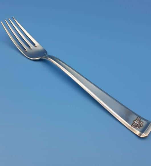 Bruckmann & Sohne Silver Dining Fork from Adolf Hitler`s Glass Observation Wagon 10 ‘282’