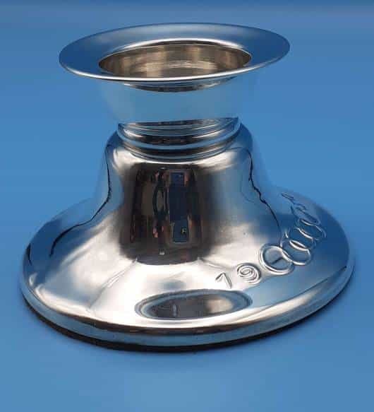 1936 BERLIN OLYMPICS SOUVENIER SILVER CANDLE HOLDER, MADE BY JEWISH SILVERSMITH JACOB GRIMMINGER