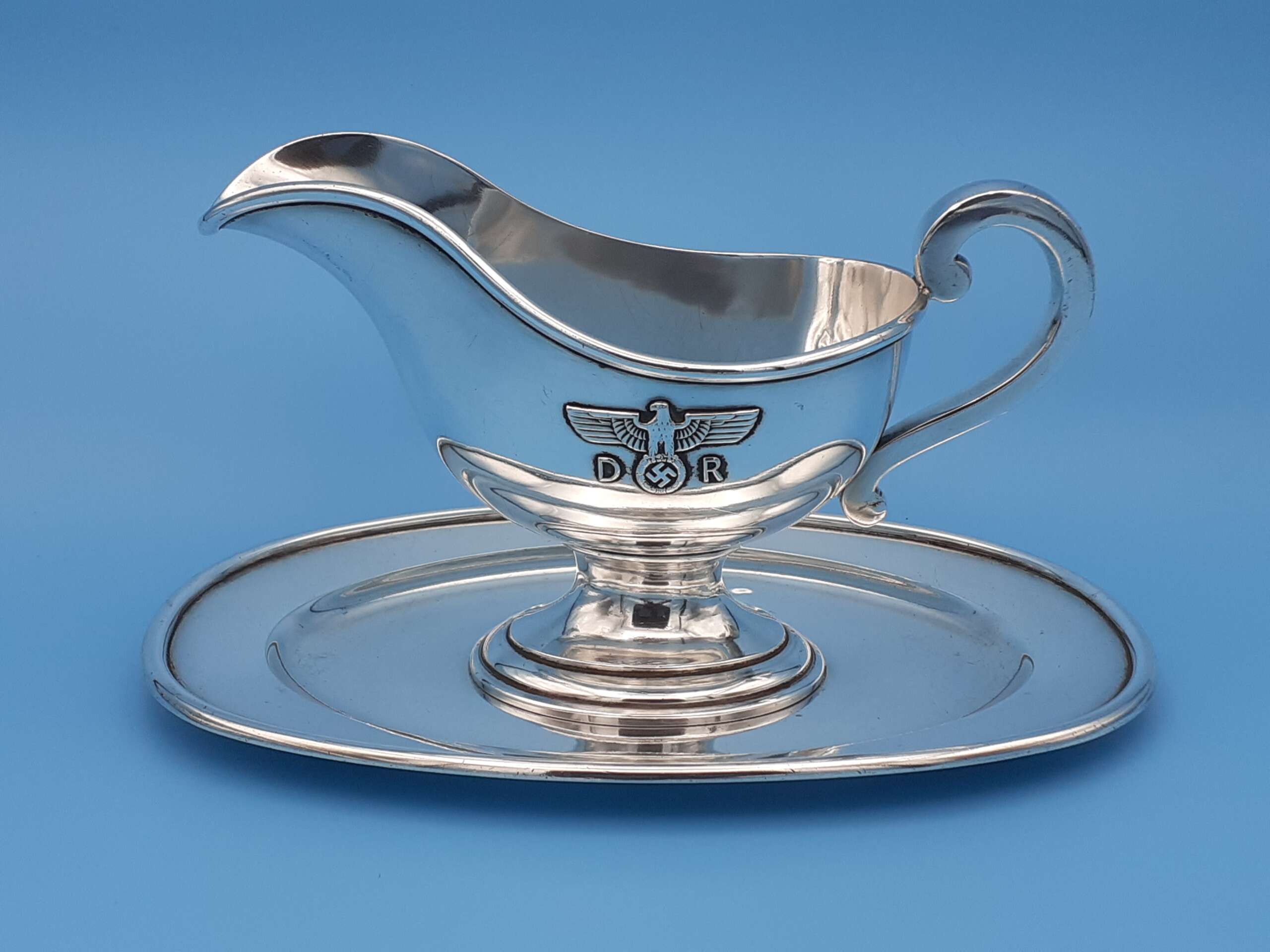 Bruckmann Silver Individual Gravy Boat from Hermann Göring`s Dining Wagon 10 ‘243’ - Image 2