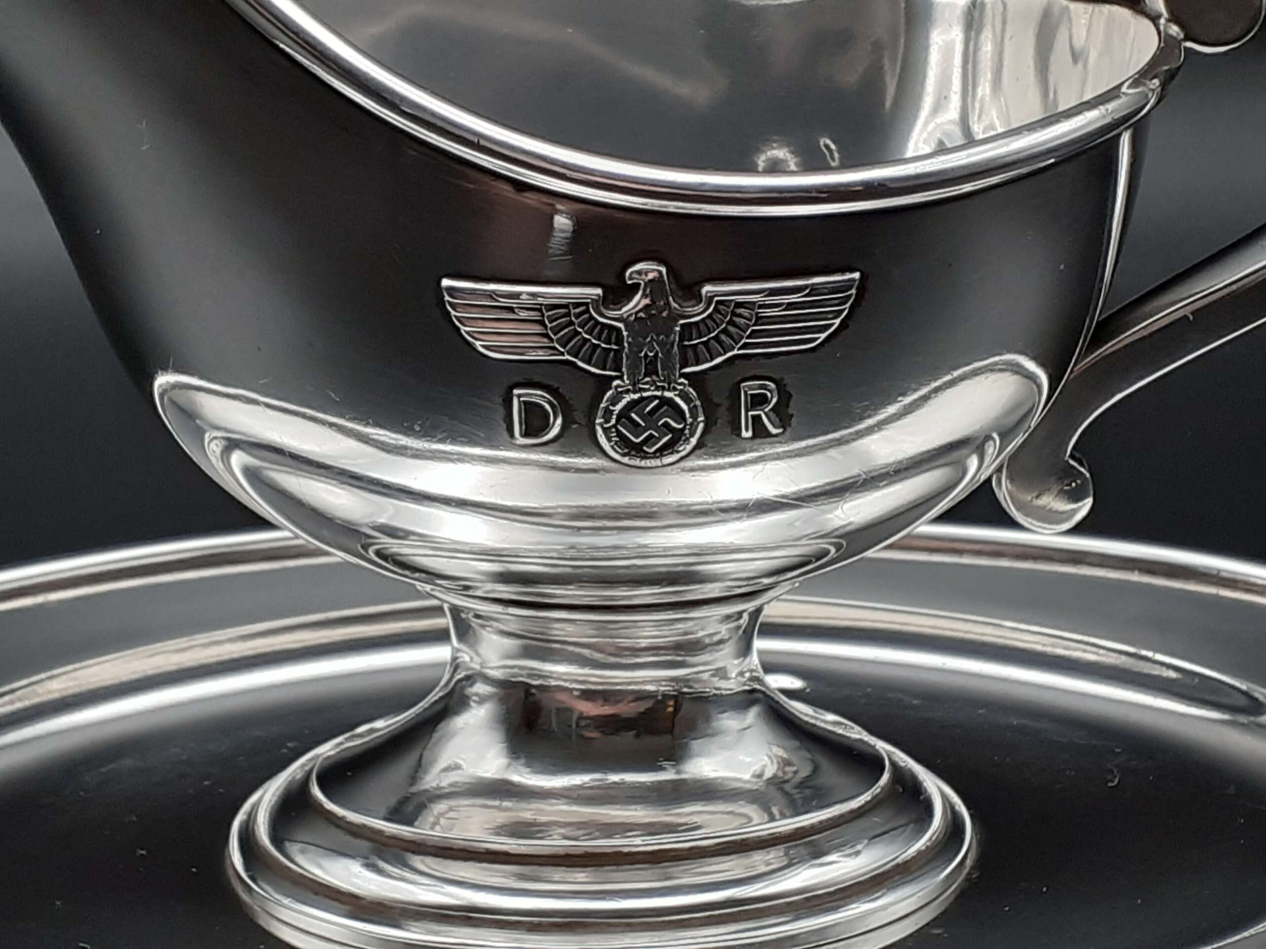 Bruckmann Silver Individual Gravy Boat from Hermann Göring`s Dining Wagon 10 ‘243’ - Image 3