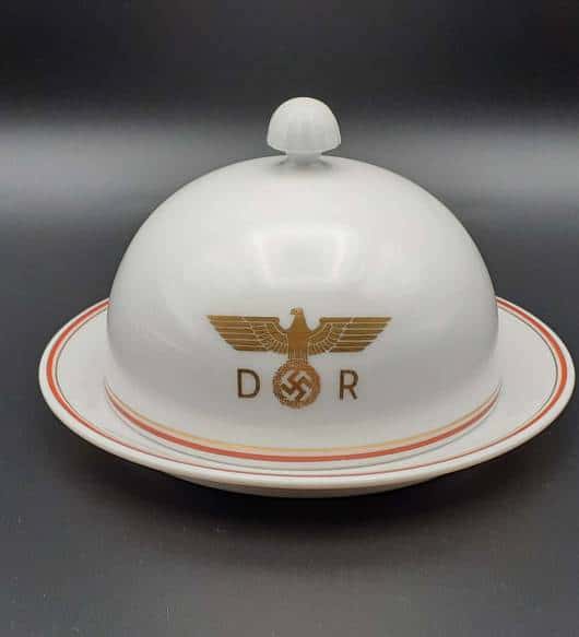 Nymphenburg Porcelain Dome Lidded Cheese/Butter Dish from Hermann Göring’s Guest Wagon 10 ‘234’