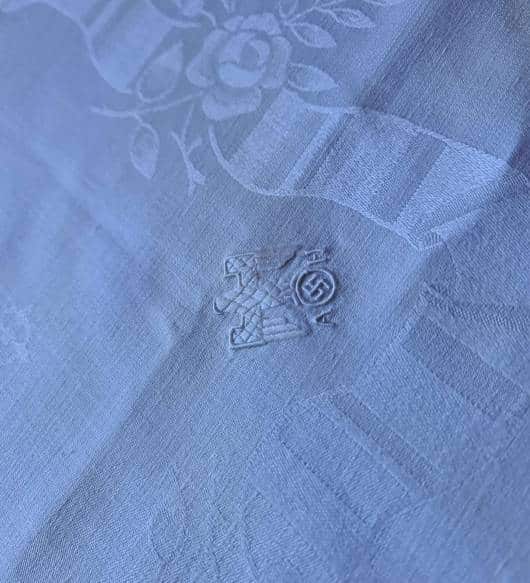 Adolf Hitler Floral & Ribbon Pattern Formal Napkin from The Berghof