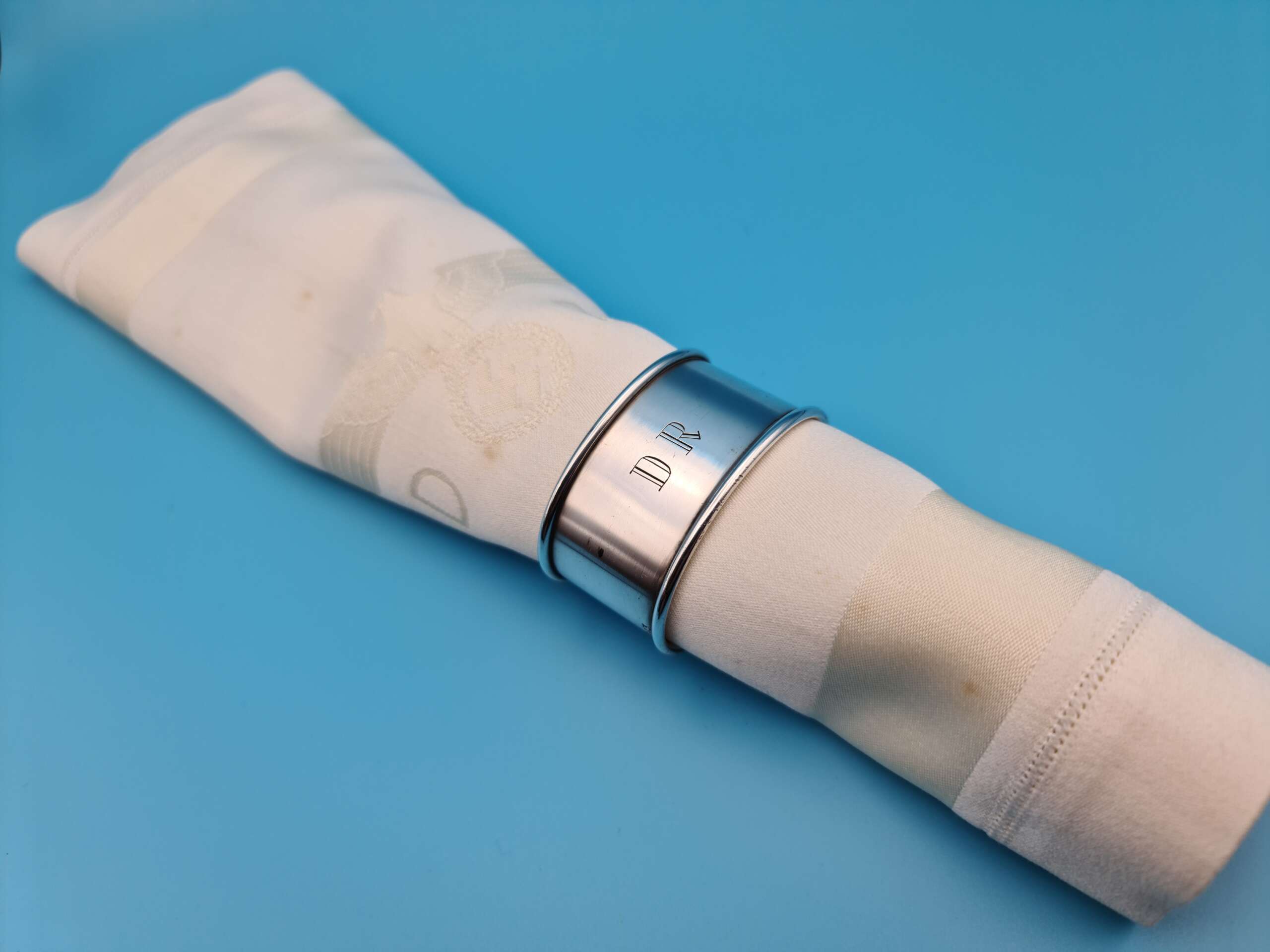 Deutsche Reichsbahn Formal Napkin & Silver Napkin Ring Set from Hermann Göring`s Dining Wagon 10 ‘243’ - Image 3