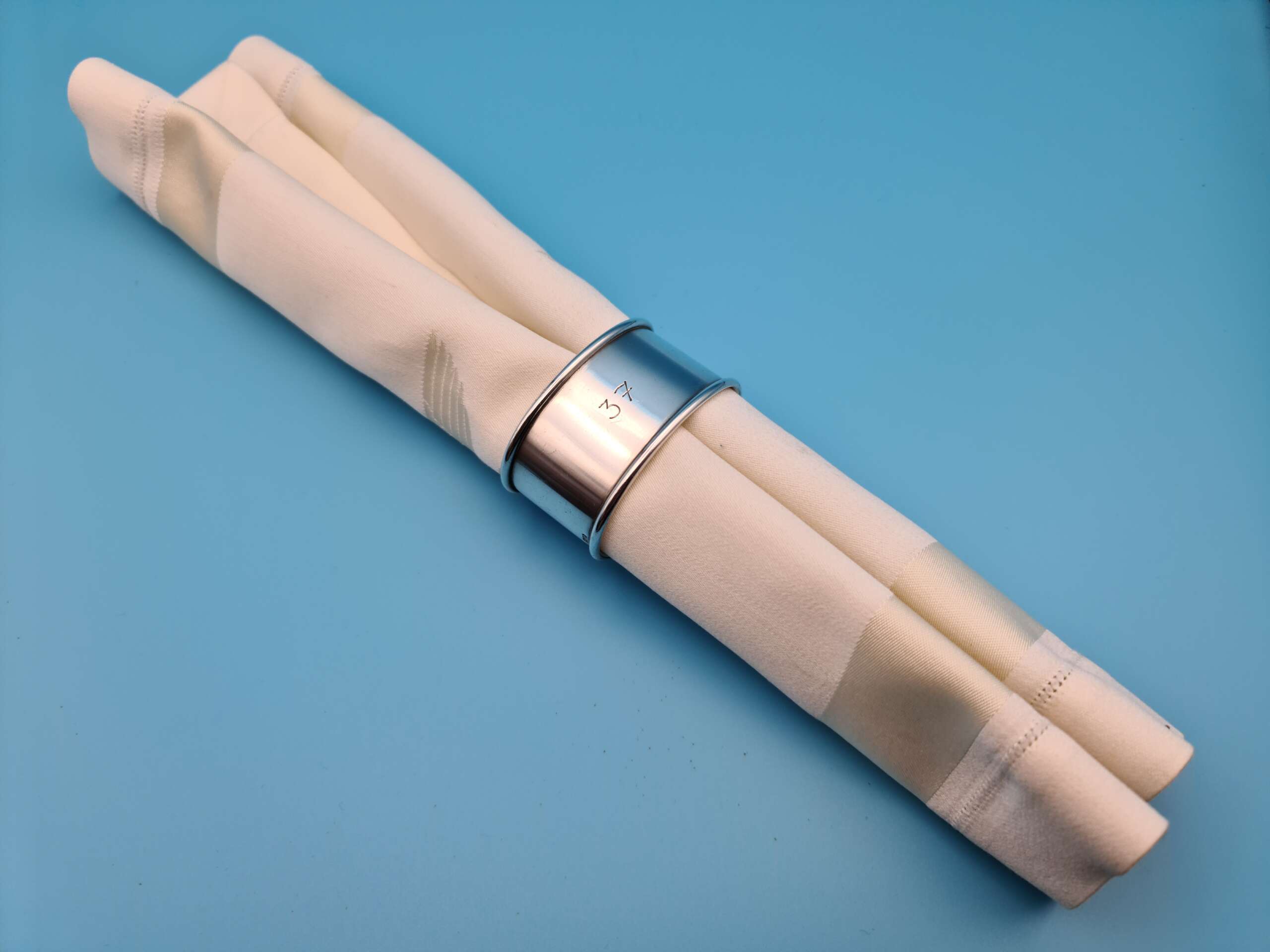 Deutsche Reichsbahn Formal Napkin & Silver Napkin Ring Set from Hermann Göring`s Dining Wagon 10 ‘243’ - Image 6