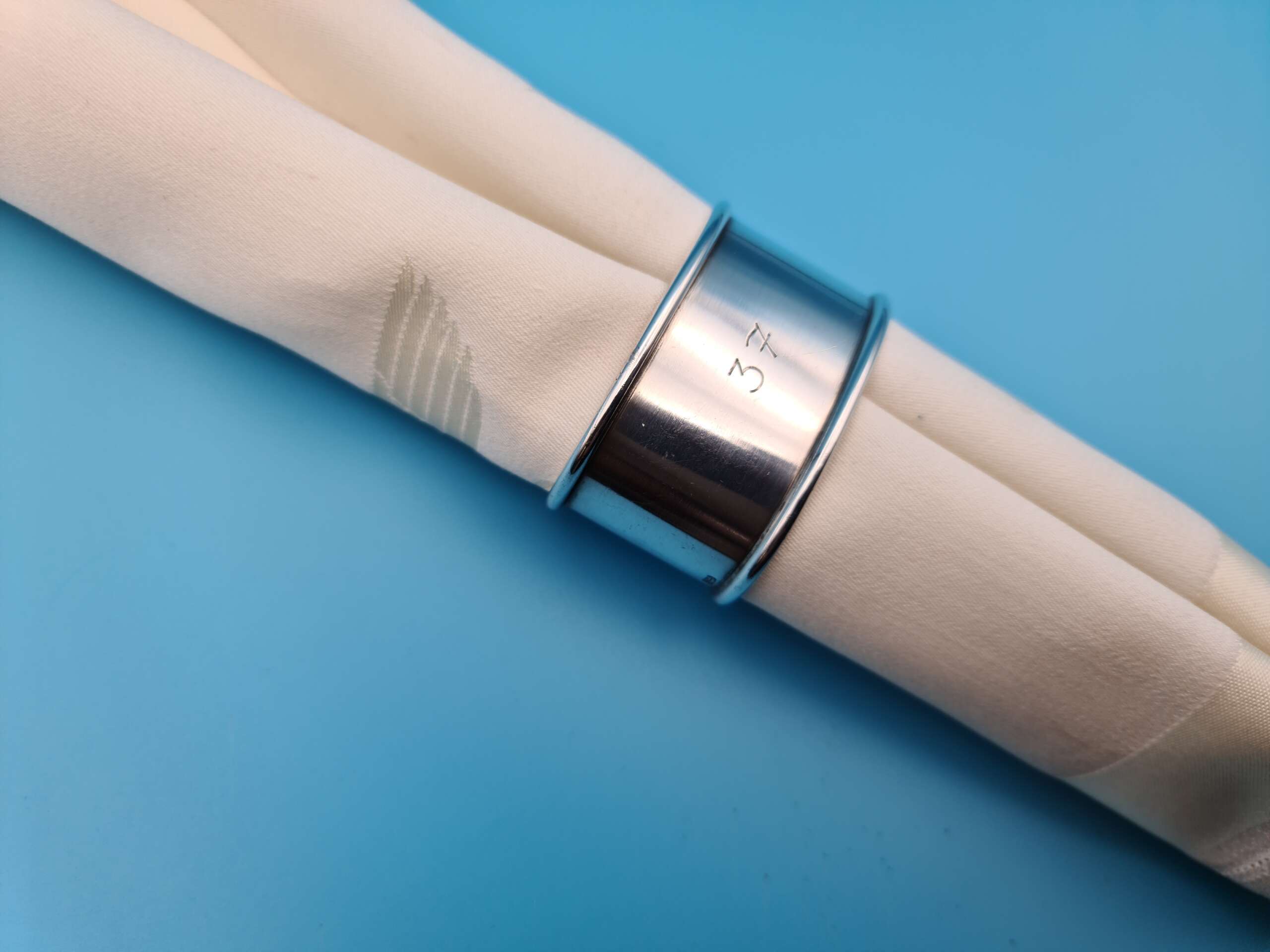 Deutsche Reichsbahn Formal Napkin & Silver Napkin Ring Set from Hermann Göring`s Dining Wagon 10 ‘243’ - Image 7