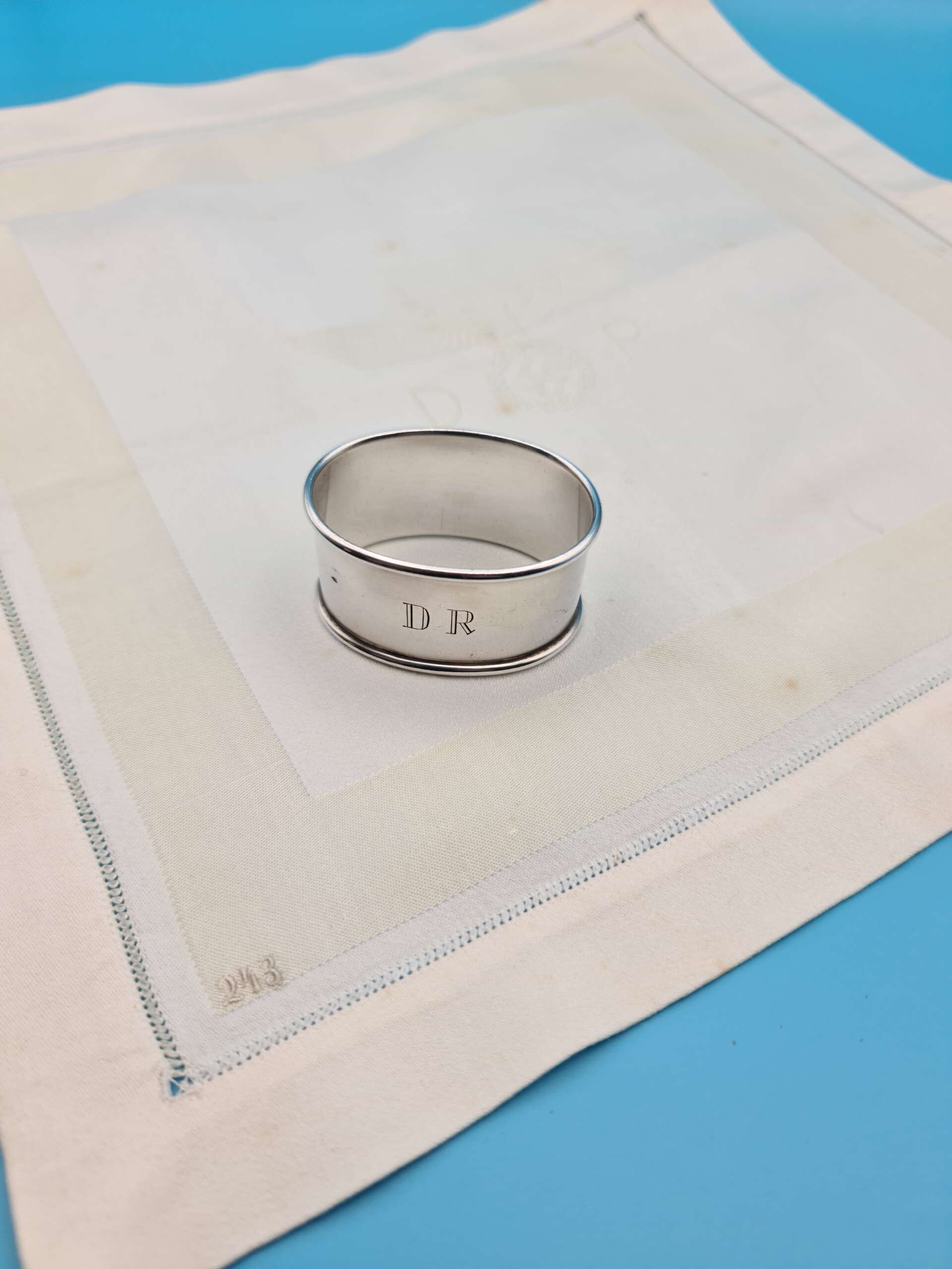 Deutsche Reichsbahn Formal Napkin & Silver Napkin Ring Set from Hermann Göring`s Dining Wagon 10 ‘243’ - Image 8