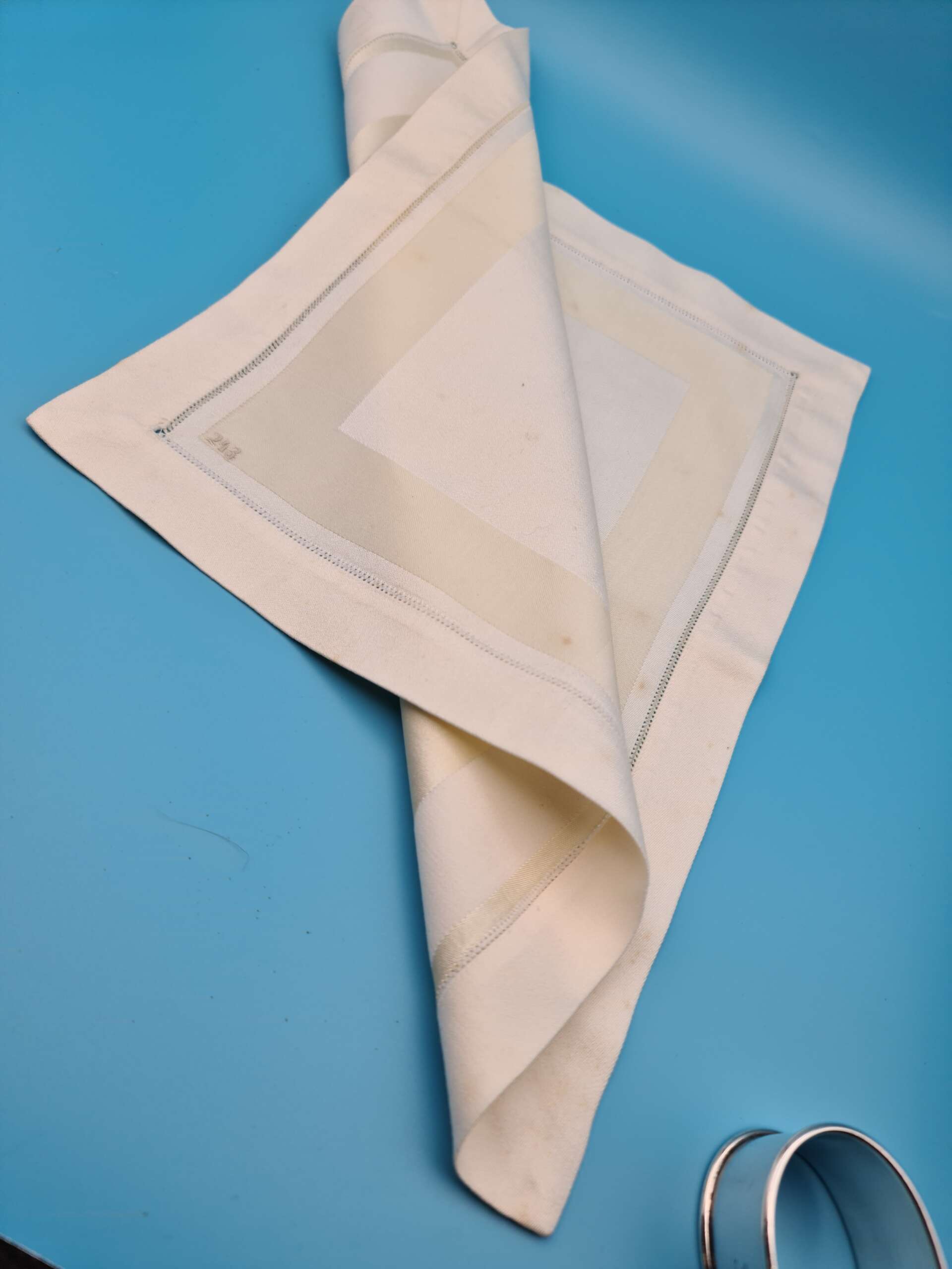 Deutsche Reichsbahn Formal Napkin & Silver Napkin Ring Set from Hermann Göring`s Dining Wagon 10 ‘243’ - Image 14