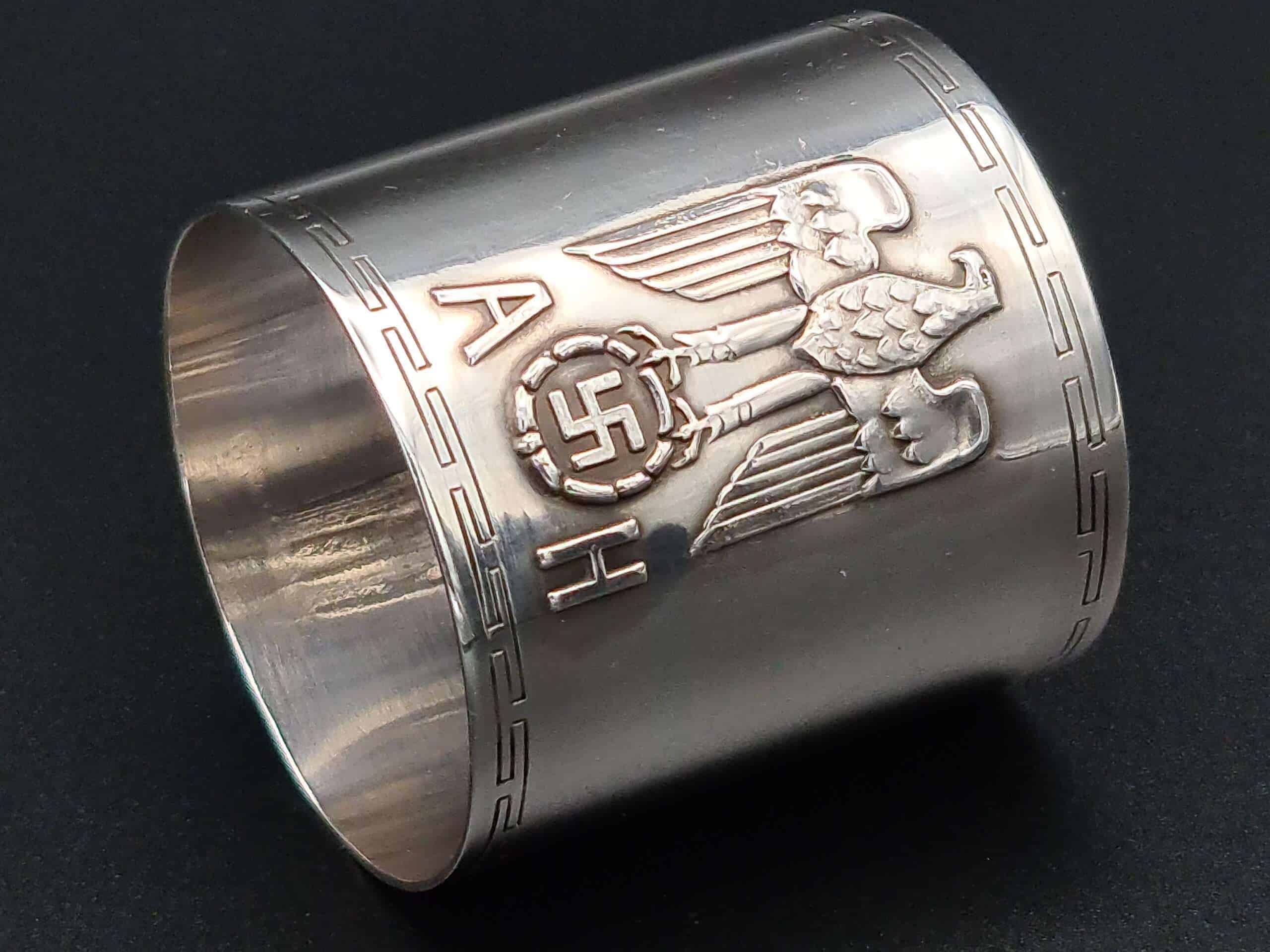 Adolf Hitler Silver Formal Napkin Ring from The Berghof, Bruckmann & Sohne '935'