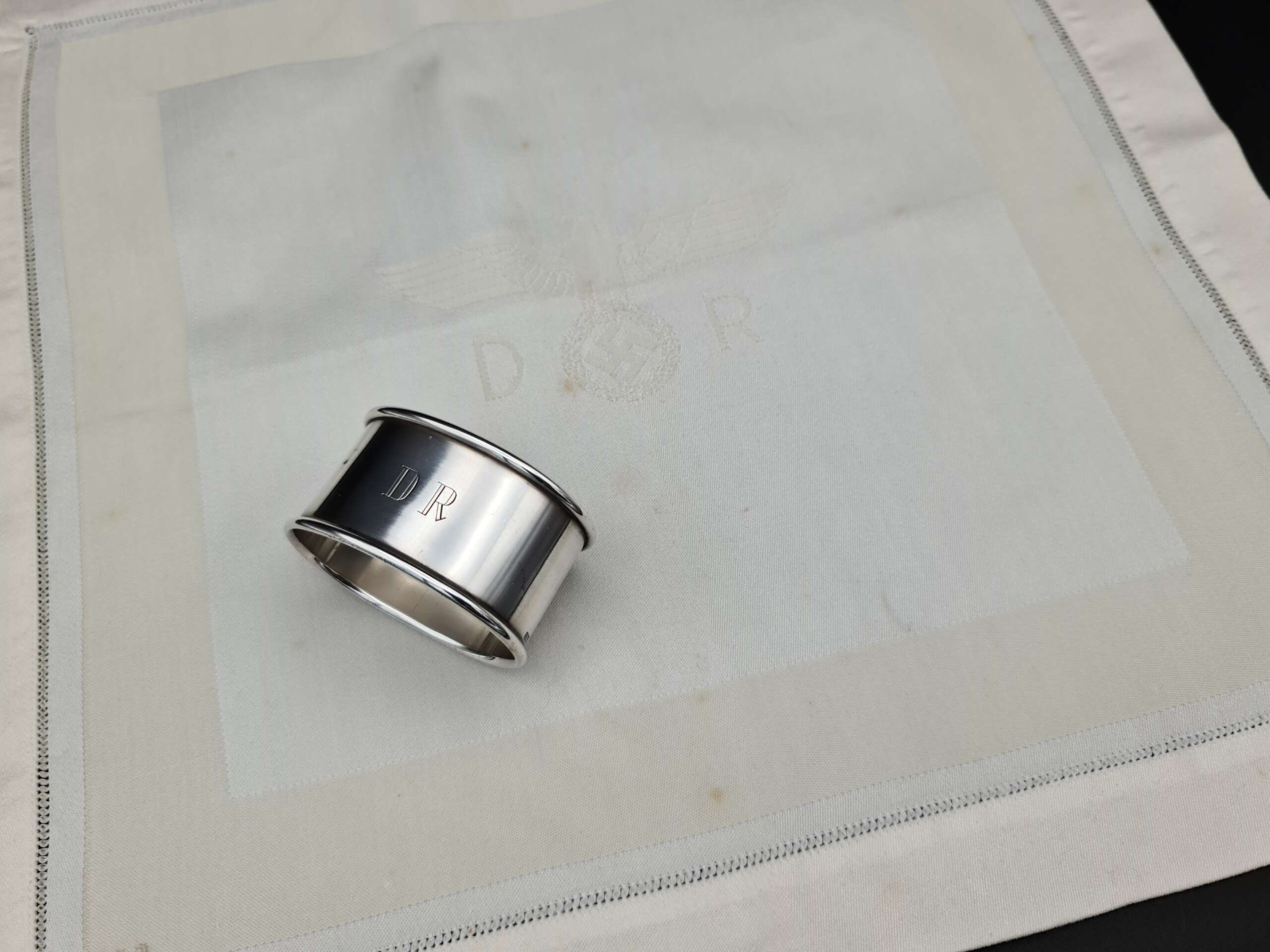 Deutsche Reichsbahn Formal Napkin & Silver Napkin Ring Set from Hermann Göring`s Dining Wagon 10 ‘243’ - Image 25