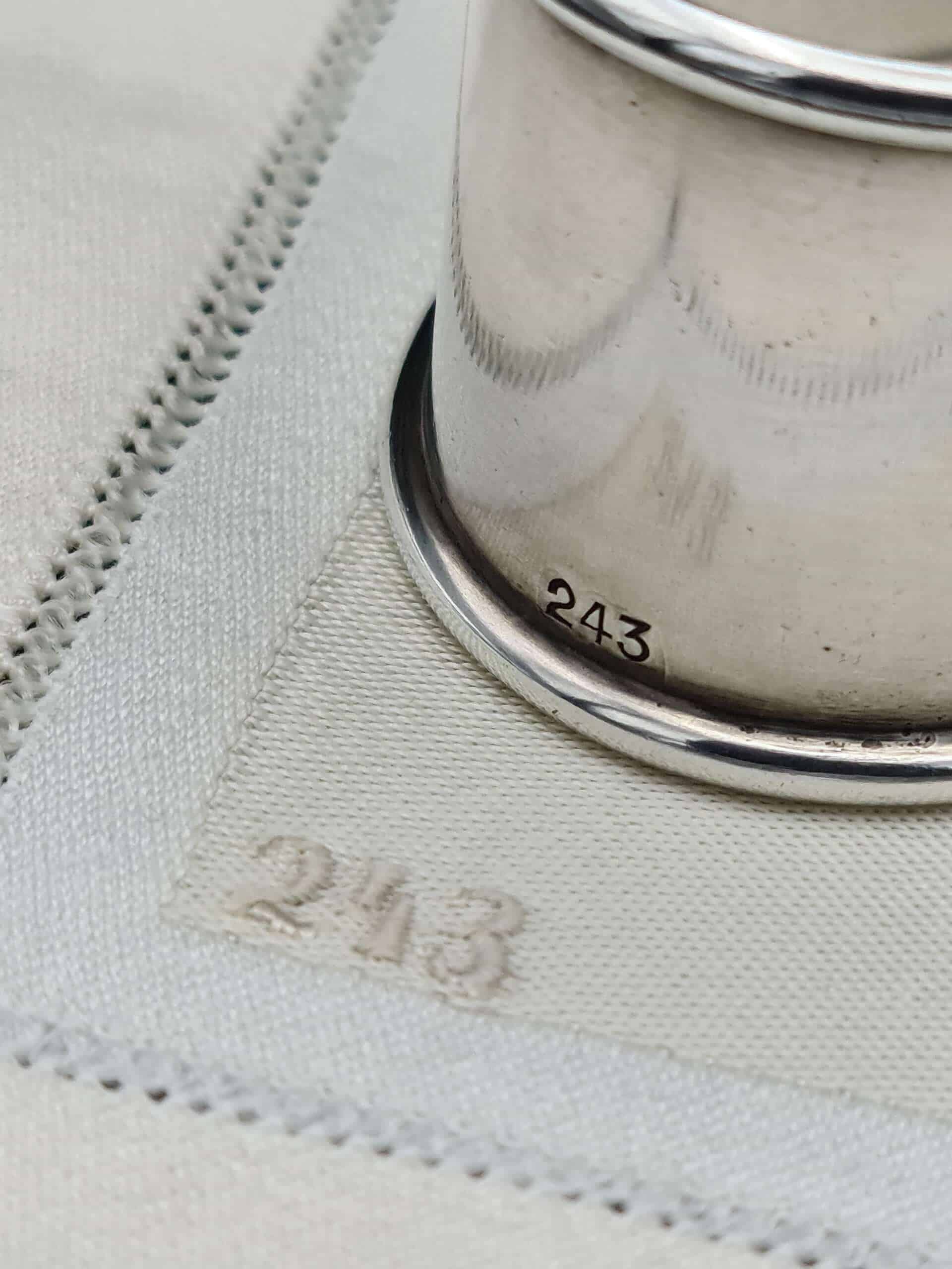 Deutsche Reichsbahn Formal Napkin & Silver Napkin Ring Set from Hermann Göring`s Dining Wagon 10 ‘243’ - Image 21