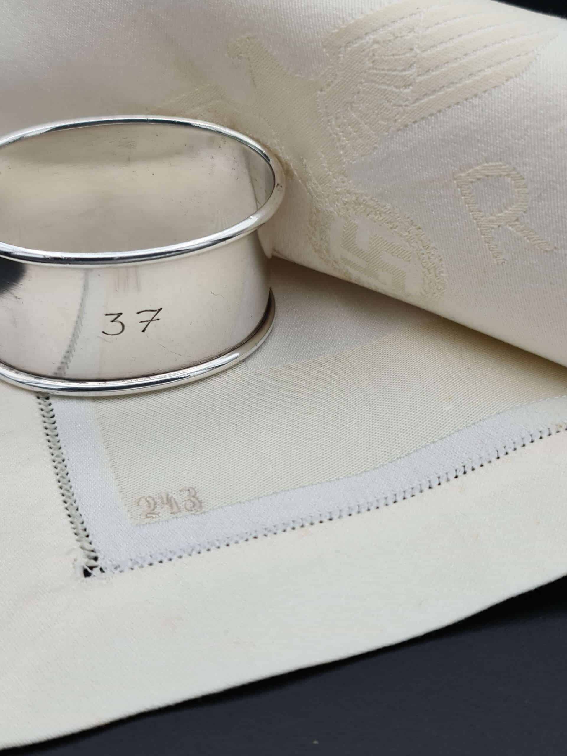 Deutsche Reichsbahn Formal Napkin & Silver Napkin Ring Set from Hermann Göring`s Dining Wagon 10 ‘243’ - Image 23