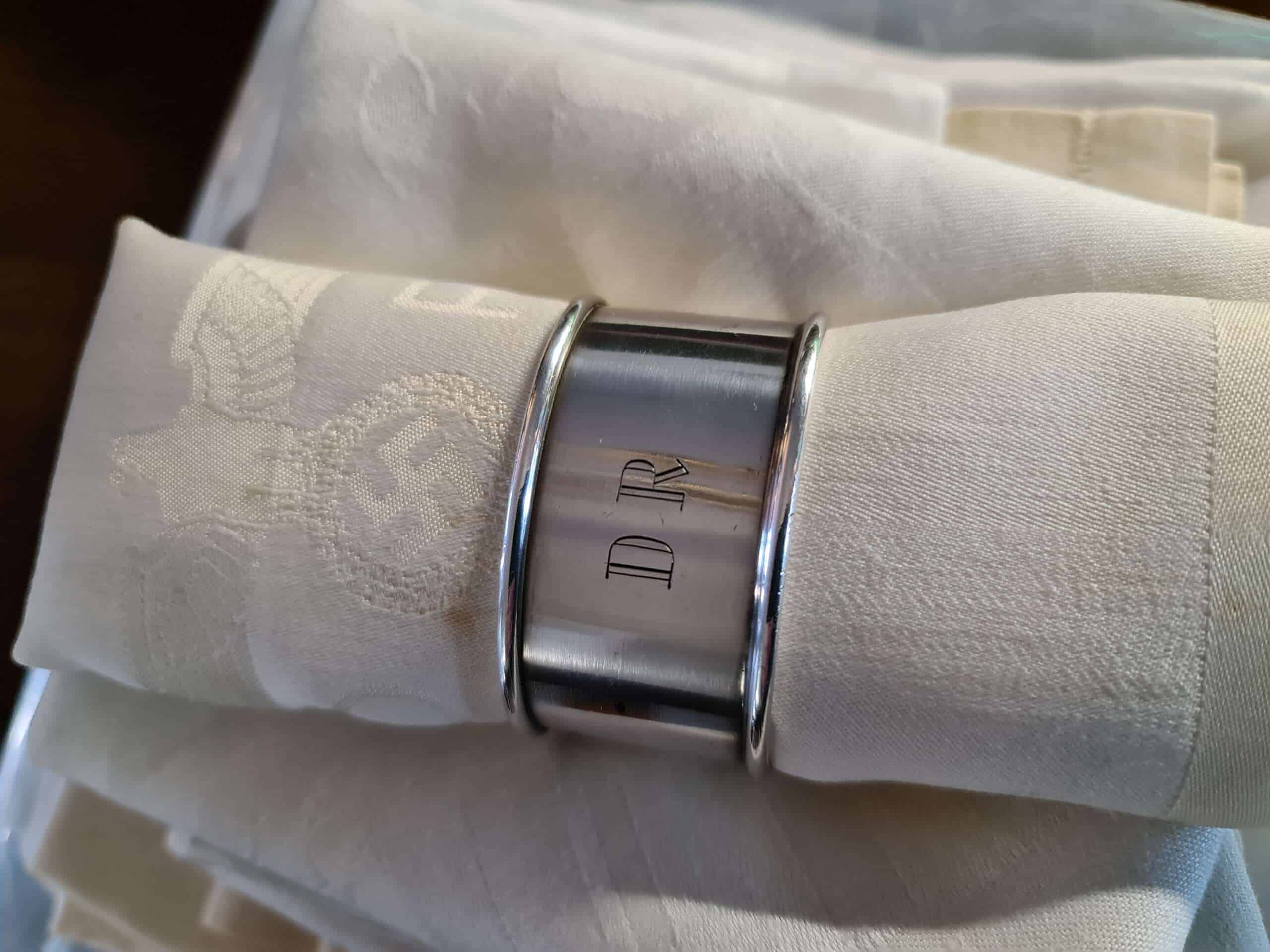 Deutsche Reichsbahn Formal Napkin & Silver Napkin Ring Set from Hermann Göring`s Dining Wagon 10 ‘243’ - Image 16