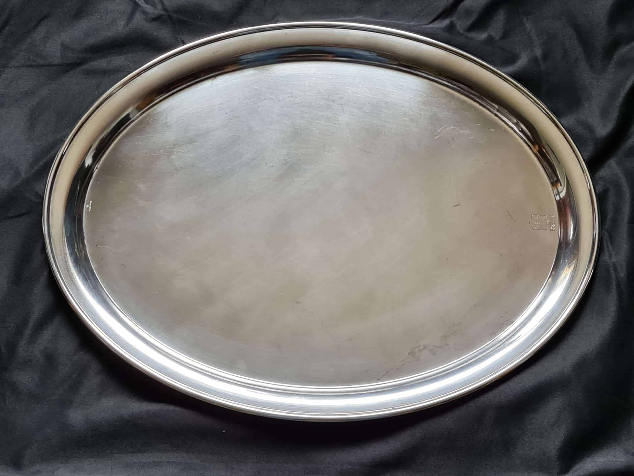 Large Silver Oval Serving Tray from The New Reich Chancellery - Image 2
