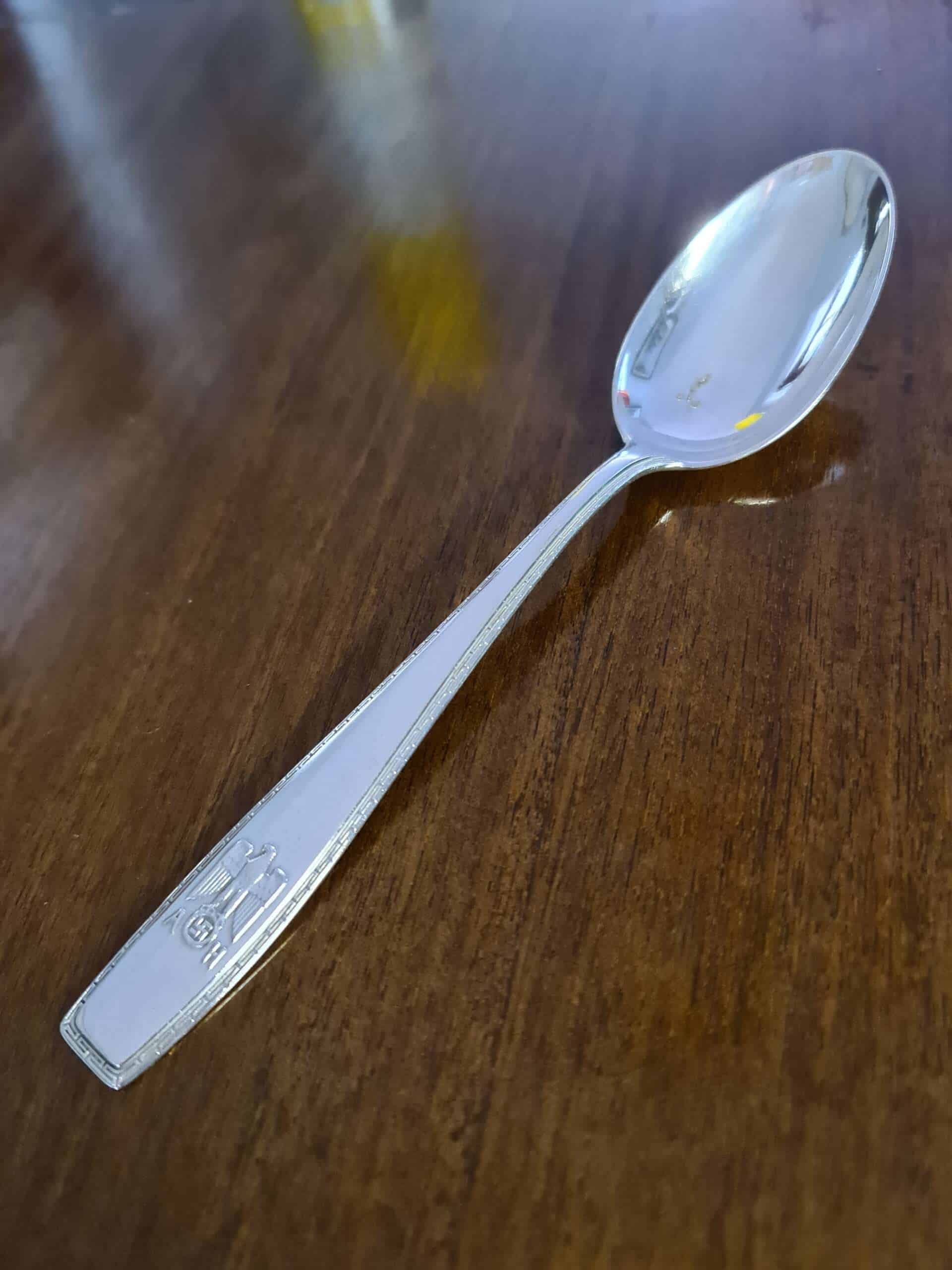 Adolf Hitler Silver Formal Dinner Spoon from The Berghof