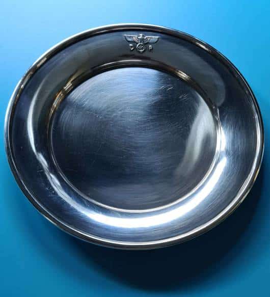 Silver ‘Alpaka’ Round Side Dish from Hermann Göring’s Dining Wagon 10 ‘243’