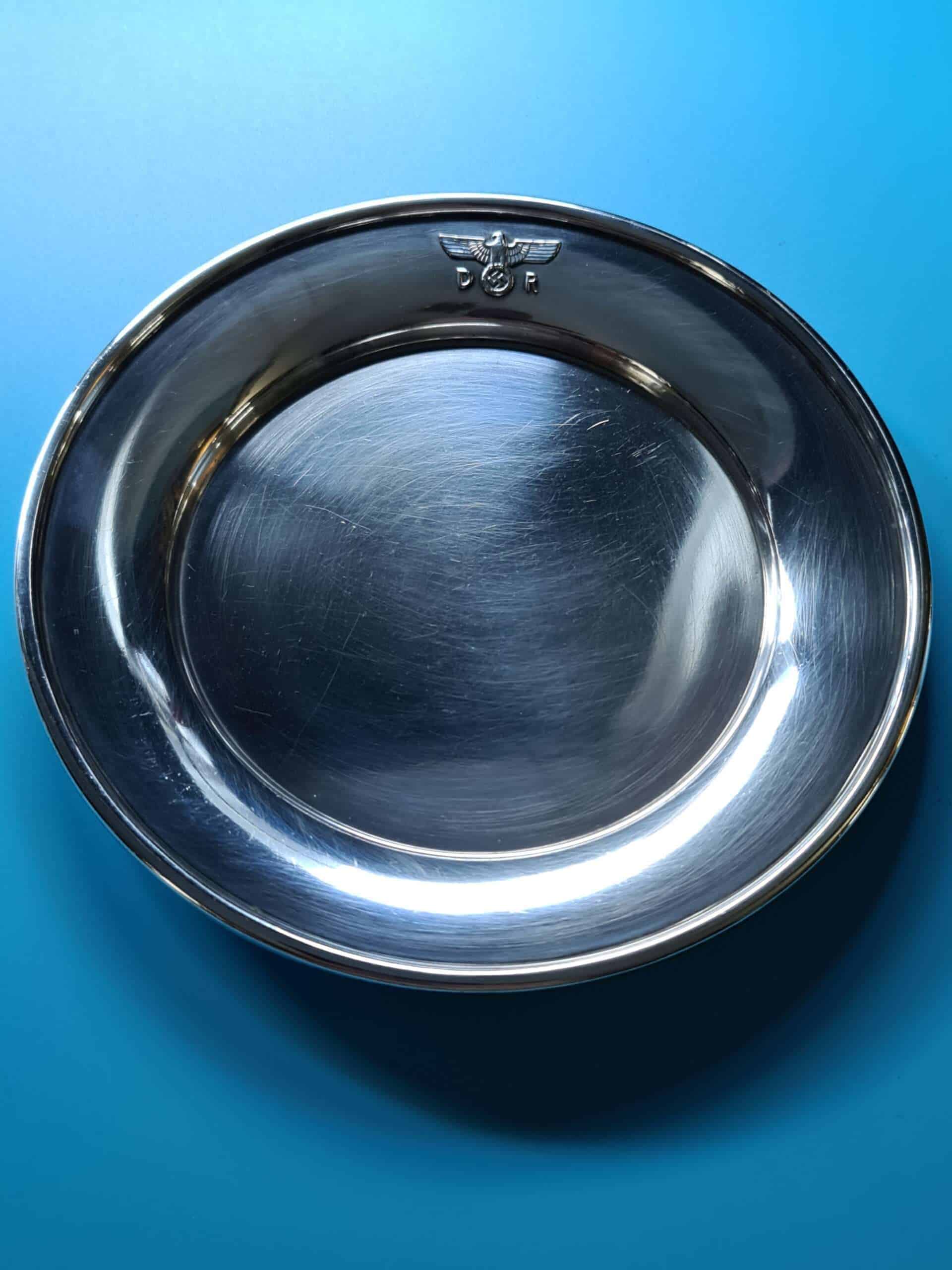 Silver ‘Alpaka’ Round Side Dish from Hermann Göring’s Dining Wagon 10 ‘243’