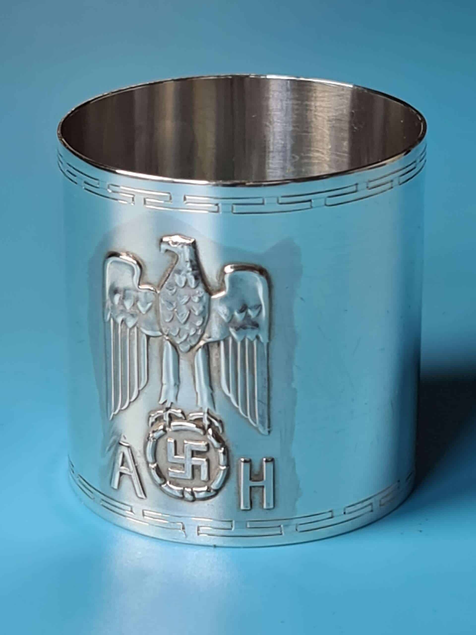 Adolf Hitler Silver Formal Napkin Ring from The Berghof, Bruckmann & Sohne ‘935’