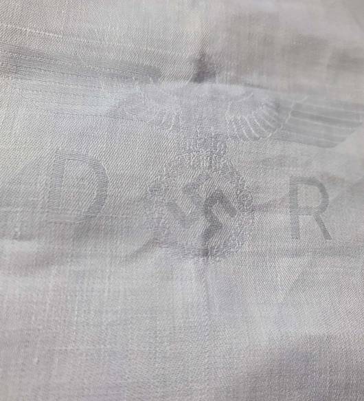 Deutsche Reichsbahn Informal Linen Napkin from Hermann Göring`s First Dining Wagon 10 ‘241’, Some damage! Special offer!