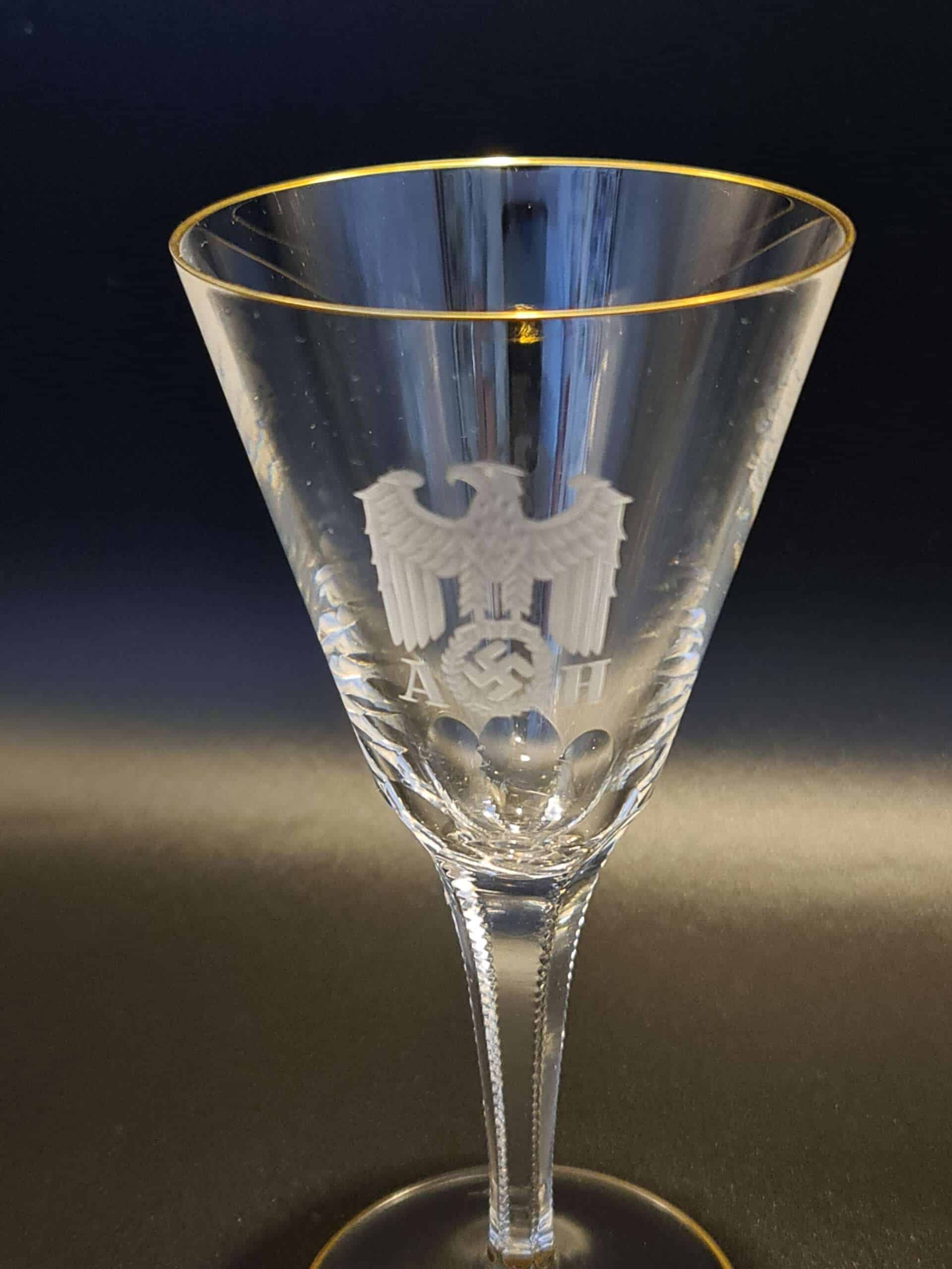 Lead Crystal White Wine Glass from Adolf Hitler's Personal Table Service at The Berghof - Image 21