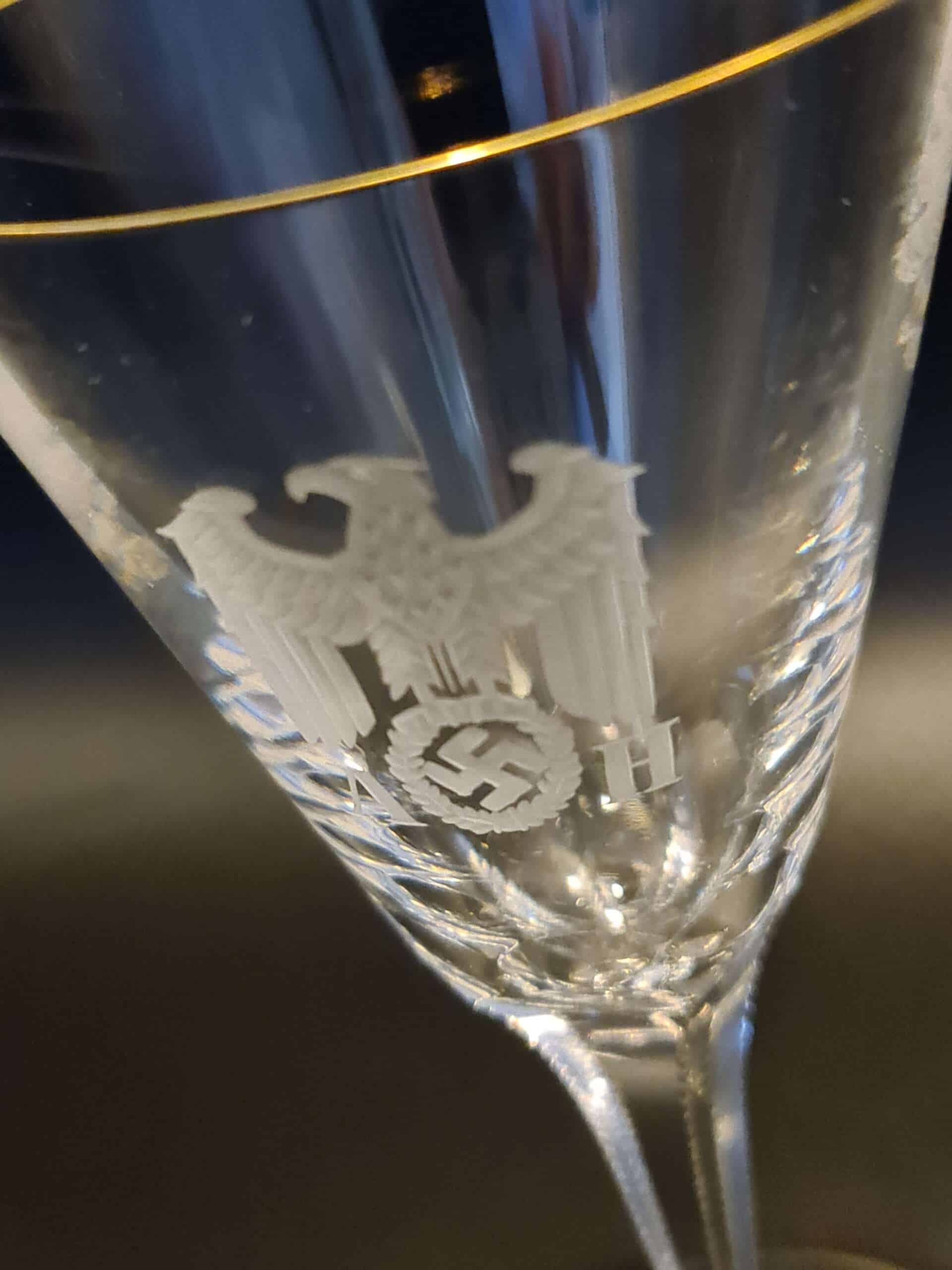 Lead Crystal White Wine Glass from Adolf Hitler's Personal Table Service at The Berghof - Image 22