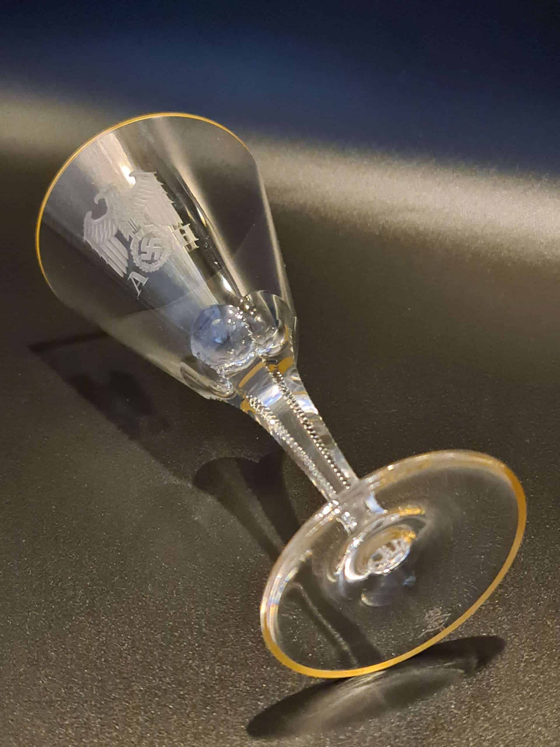 Lead Crystal White Wine Glass from Adolf Hitler's Personal Table Service at The Berghof - Image 19