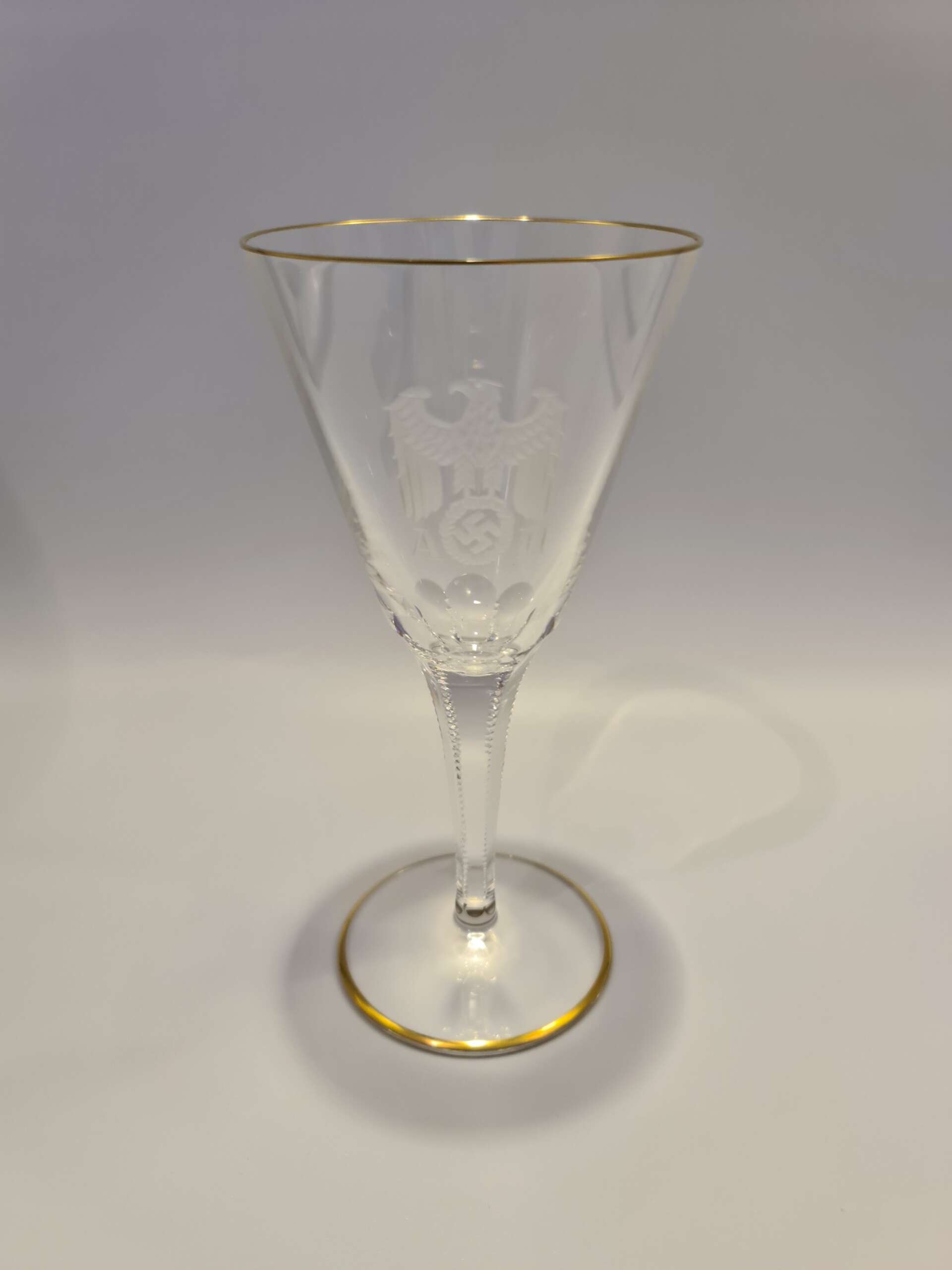 Lead Crystal White Wine Glass from Adolf Hitler's Personal Table Service at The Berghof - Image 4