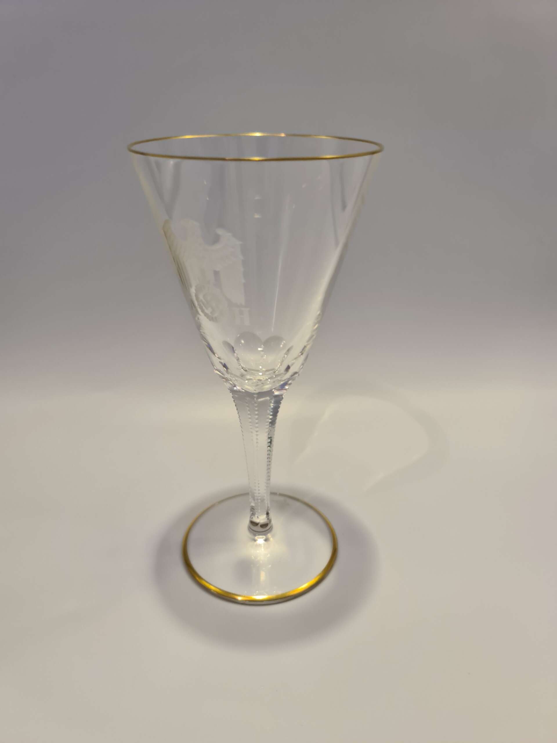 Lead Crystal White Wine Glass from Adolf Hitler's Personal Table Service at The Berghof - Image 6