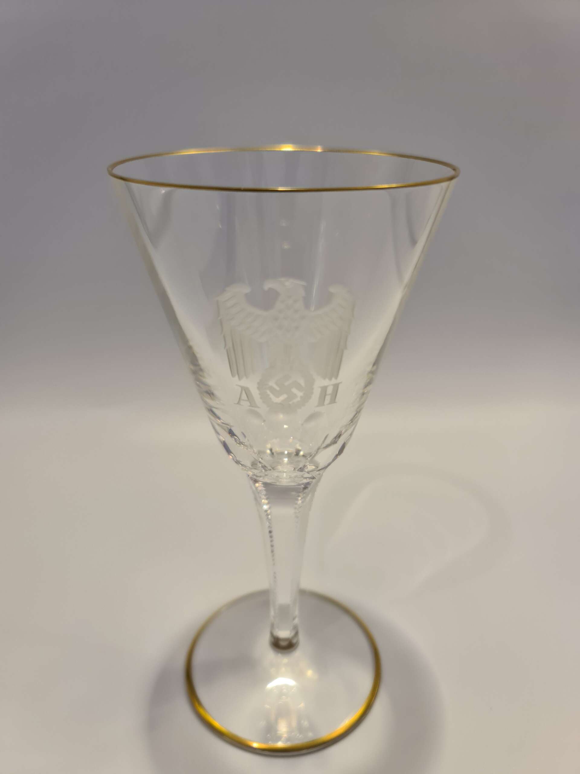 Lead Crystal White Wine Glass from Adolf Hitler's Personal Table Service at The Berghof - Image 12