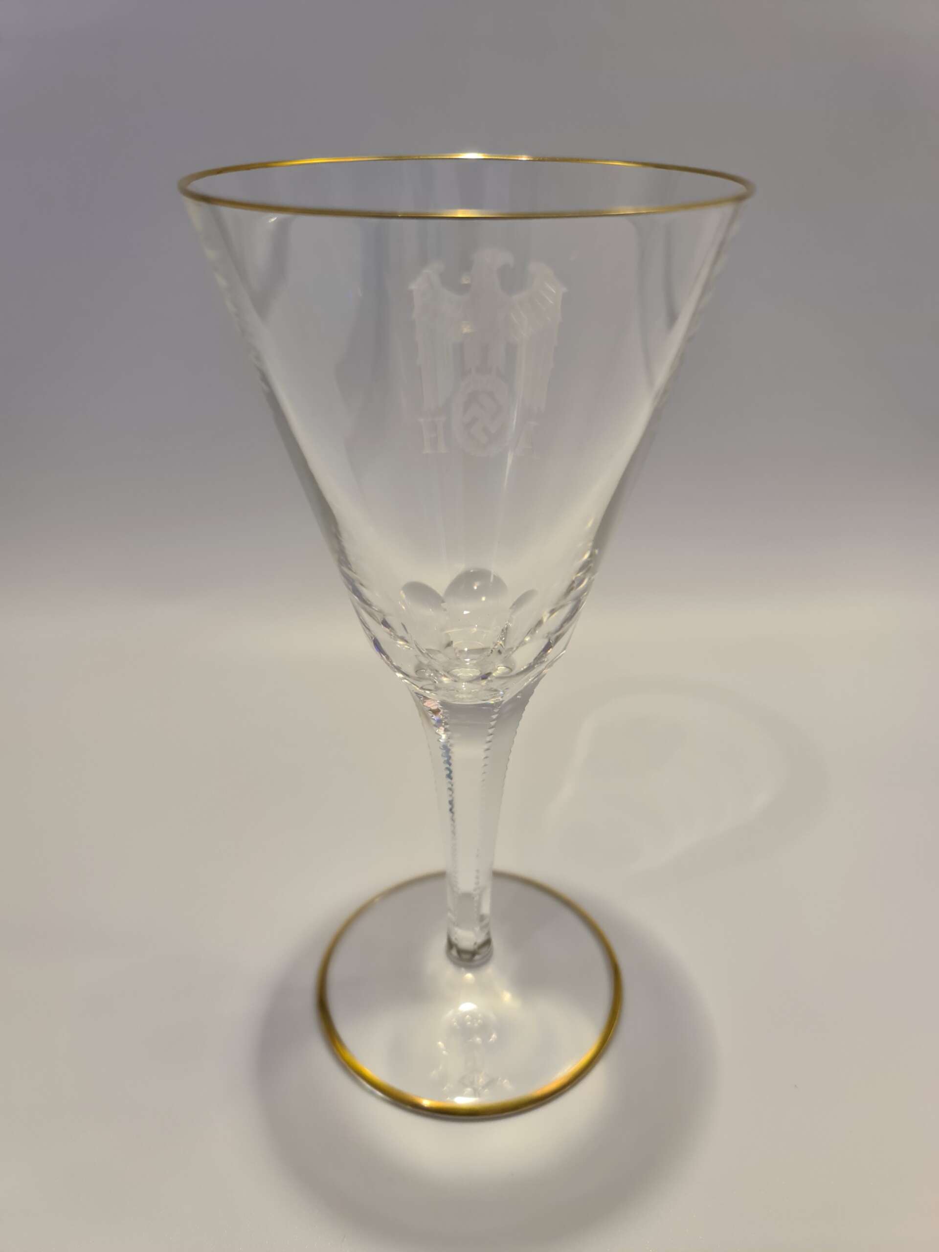 Lead Crystal White Wine Glass from Adolf Hitler's Personal Table Service at The Berghof - Image 13