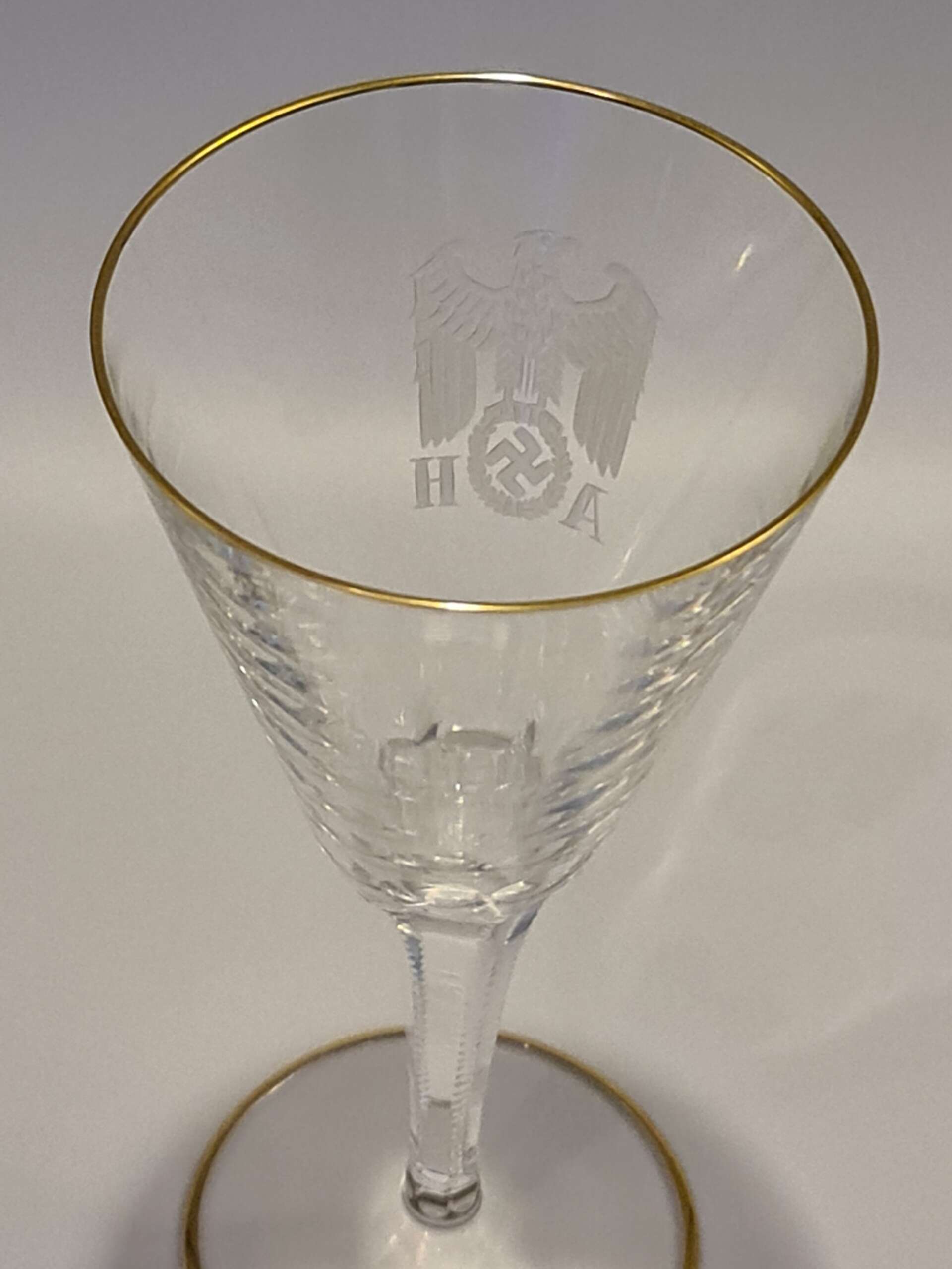Lead Crystal White Wine Glass from Adolf Hitler's Personal Table Service at The Berghof - Image 18