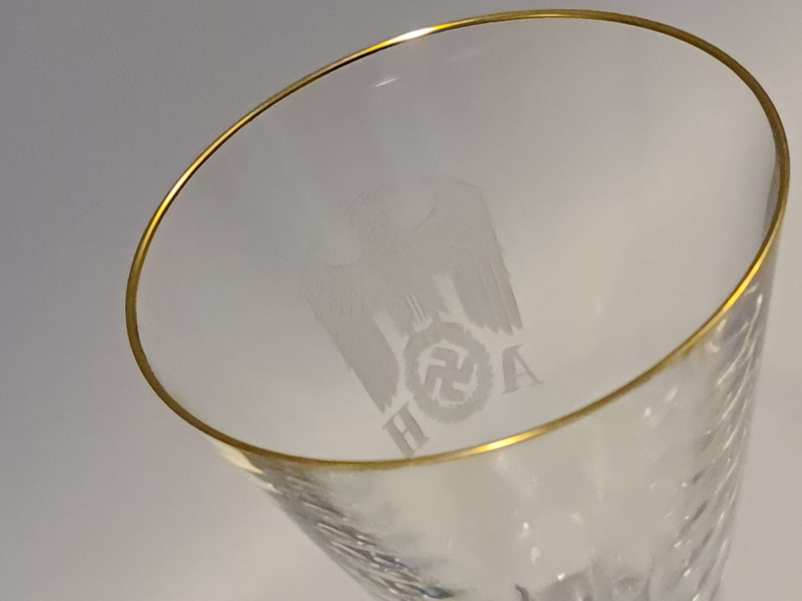 Lead Crystal White Wine Glass from Adolf Hitler's Personal Table Service at The Berghof - Image 11