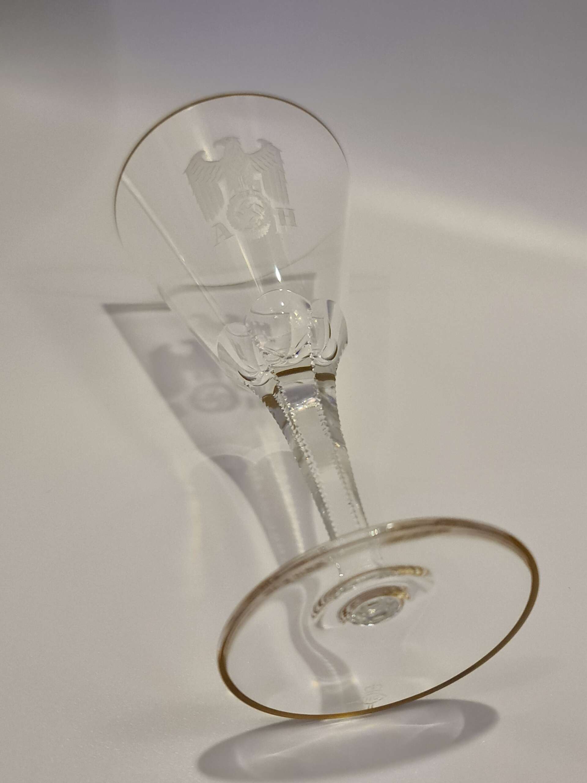 Lead Crystal White Wine Glass from Adolf Hitler's Personal Table Service at The Berghof - Image 2