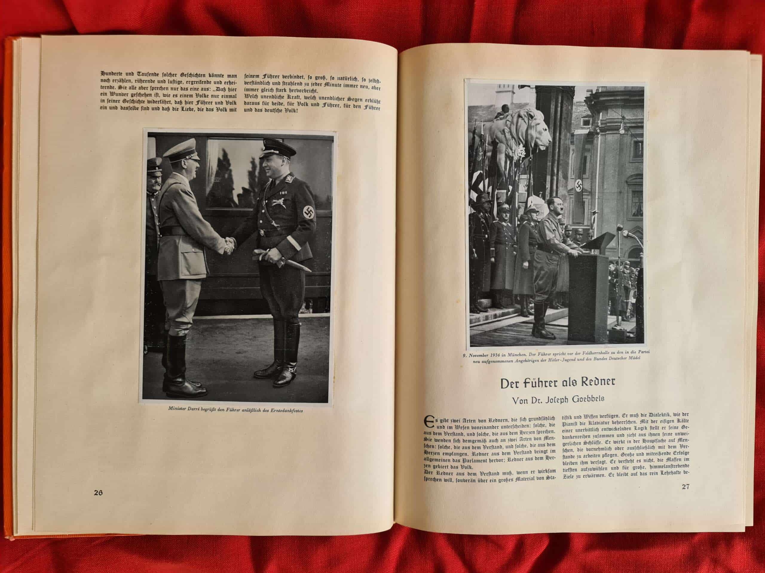 Adolf Hitler Cigarette Card Photo Book with Rare Original Dust Jacket. - Image 20